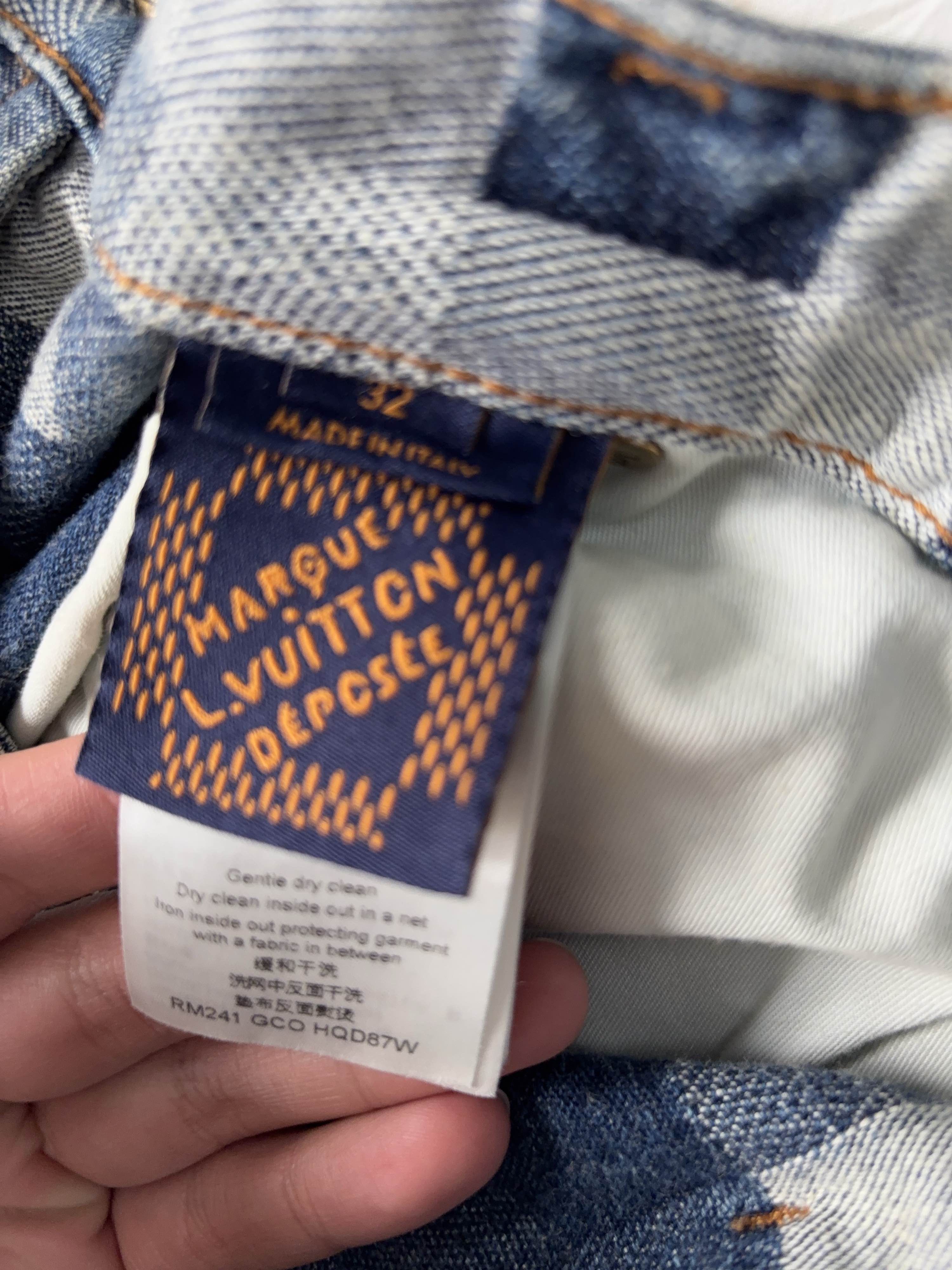 Louis Vuitton Louis Vuitton Pixel Damier Denim Jeans Size 32 Size US 32 / EU 48 - 4 Thumbnail