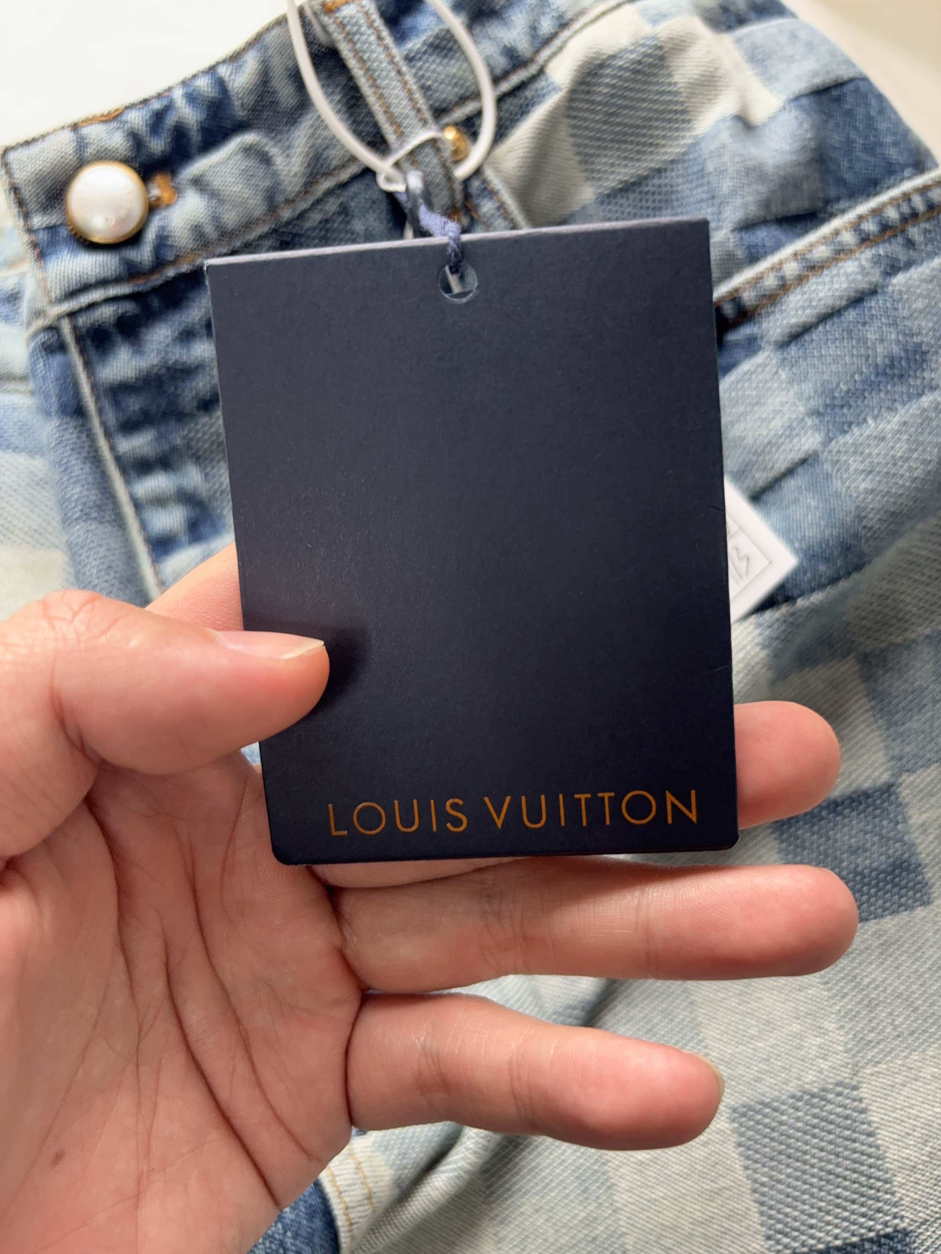 Louis Vuitton Louis Vuitton Pixel Damier Denim Jeans Size 32 Size US 32 / EU 48 - 5 Thumbnail