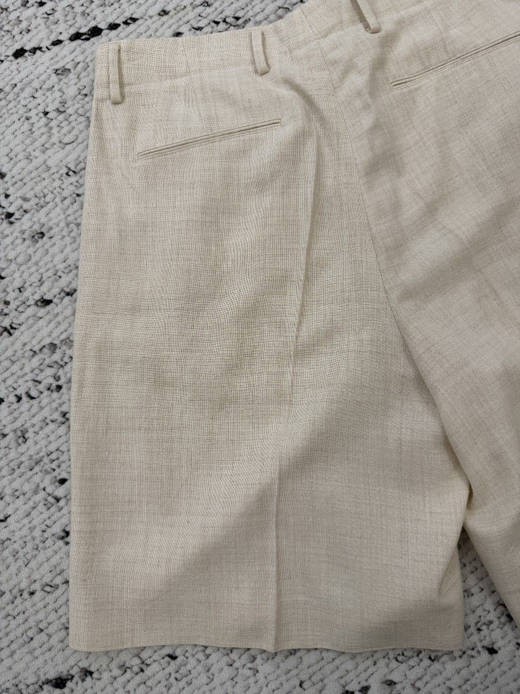 Loro Piana Beige Pleated Tailored Shorts Size US 34 / EU 50 - 10 Thumbnail