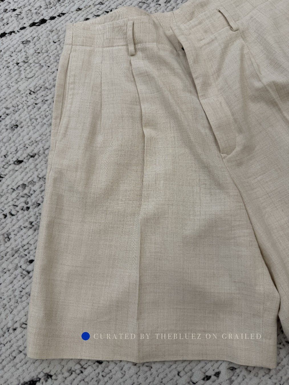 Loro Piana Beige Pleated Tailored Shorts Size US 34 / EU 50 - 8 Thumbnail