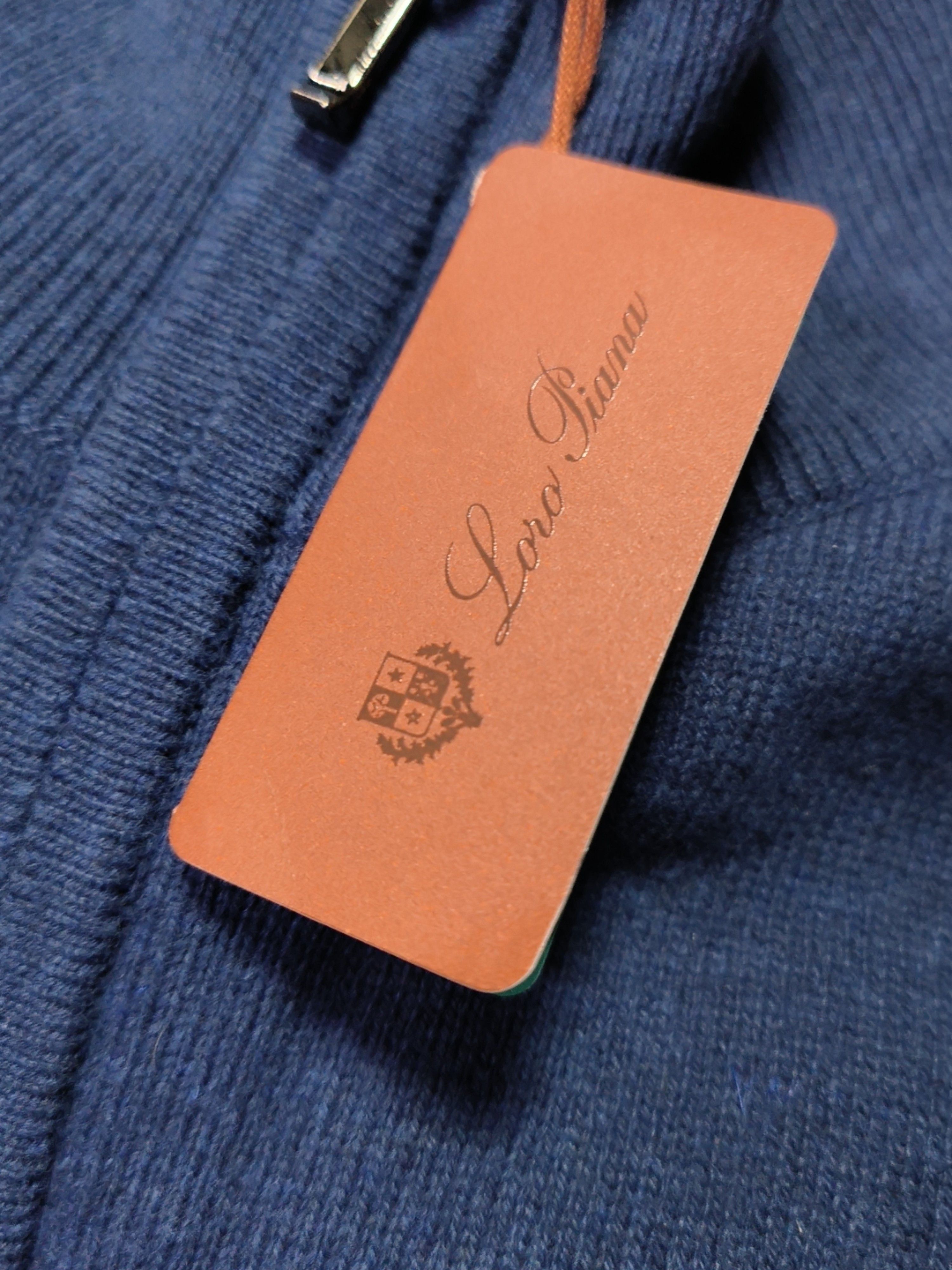 Loro Piana Blue Zip-Up Sweater - XL Size US XL / EU 56 / 4 - 5 Thumbnail