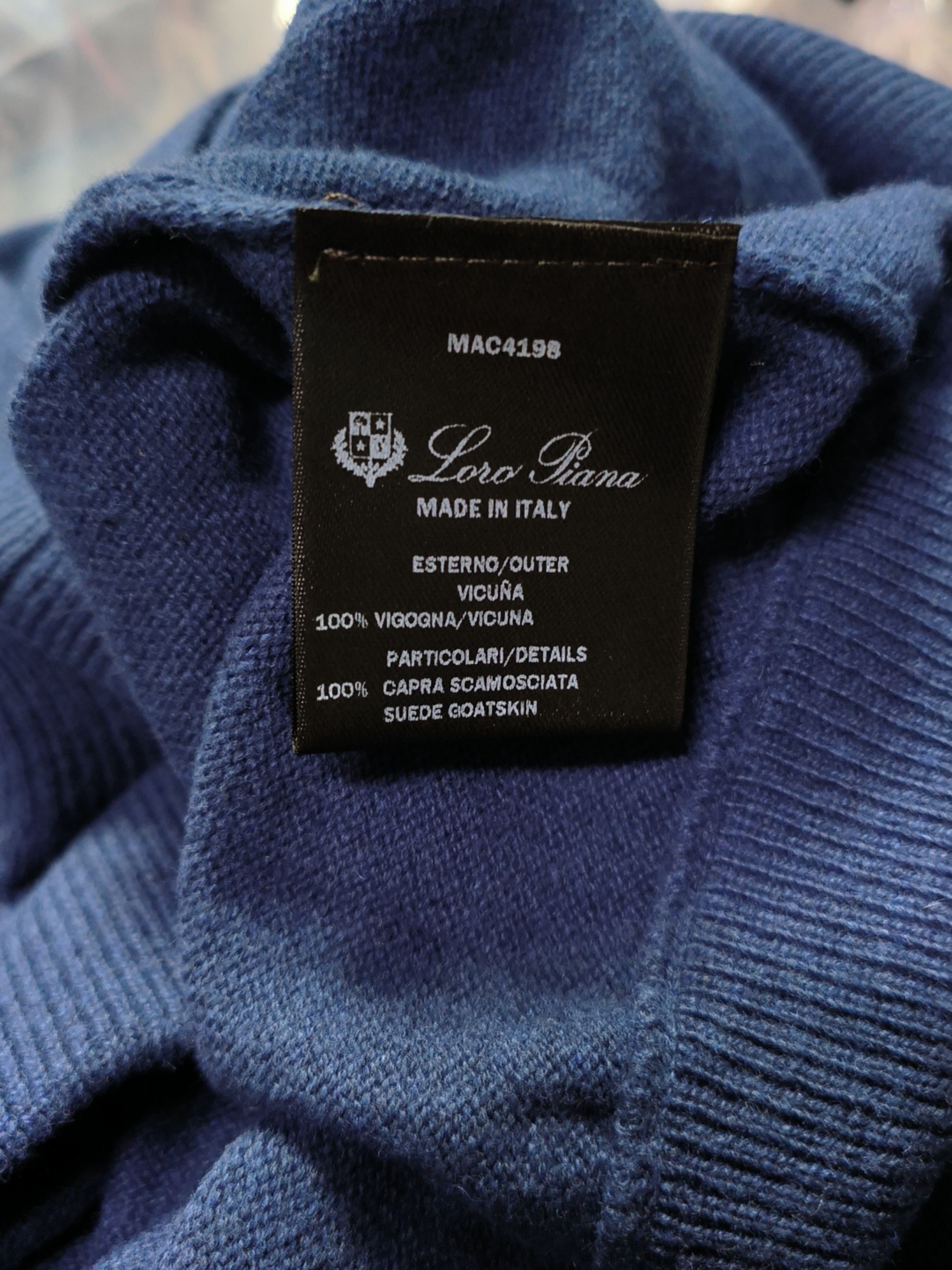 Loro Piana Blue Zip-Up Sweater - XL Size US XL / EU 56 / 4 - 4 Thumbnail