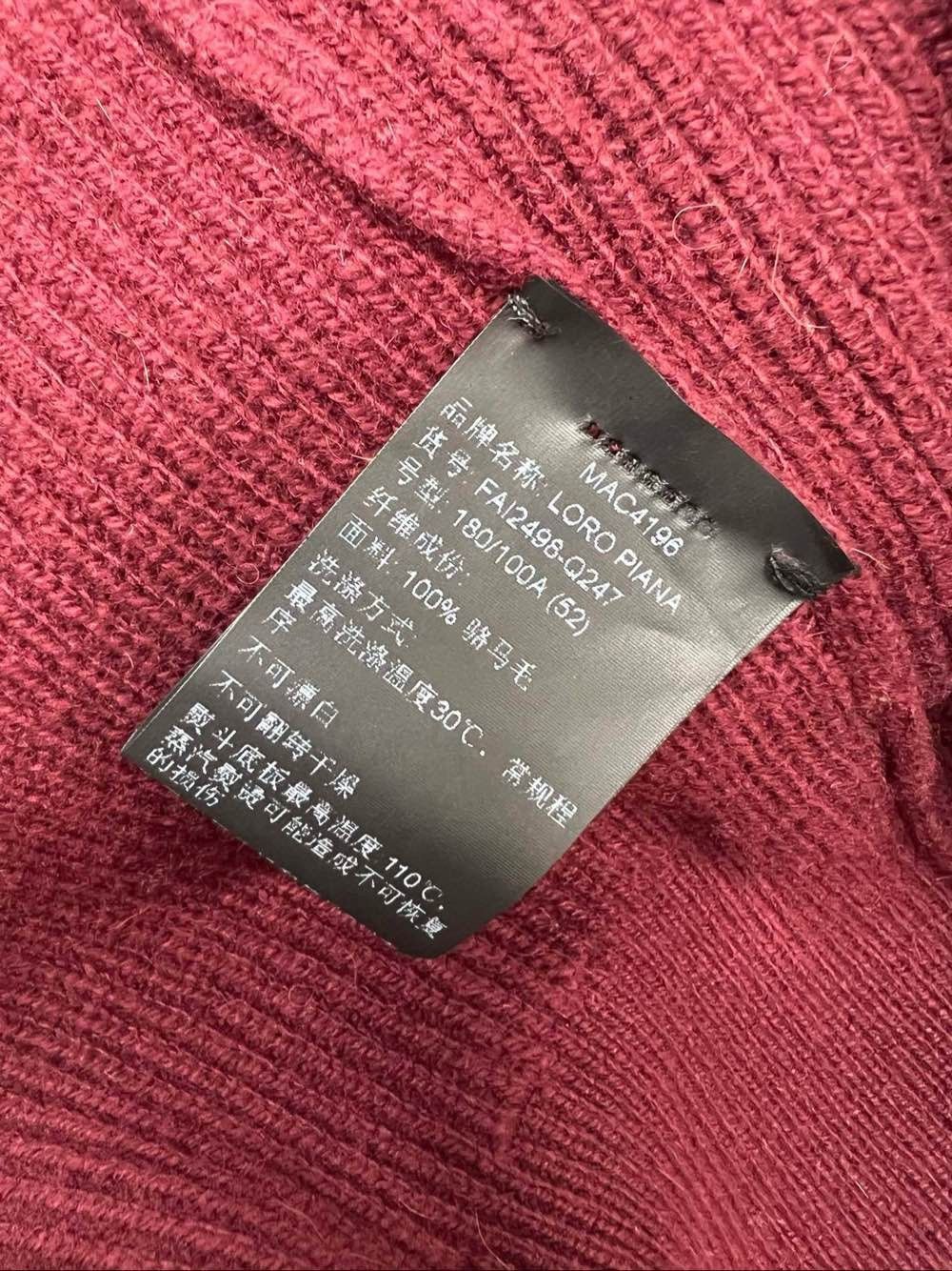 Loro Piana Red Long Sleeve Ribbed Sweater Size L Size US L / EU 52-54 / 3 - 4 Thumbnail