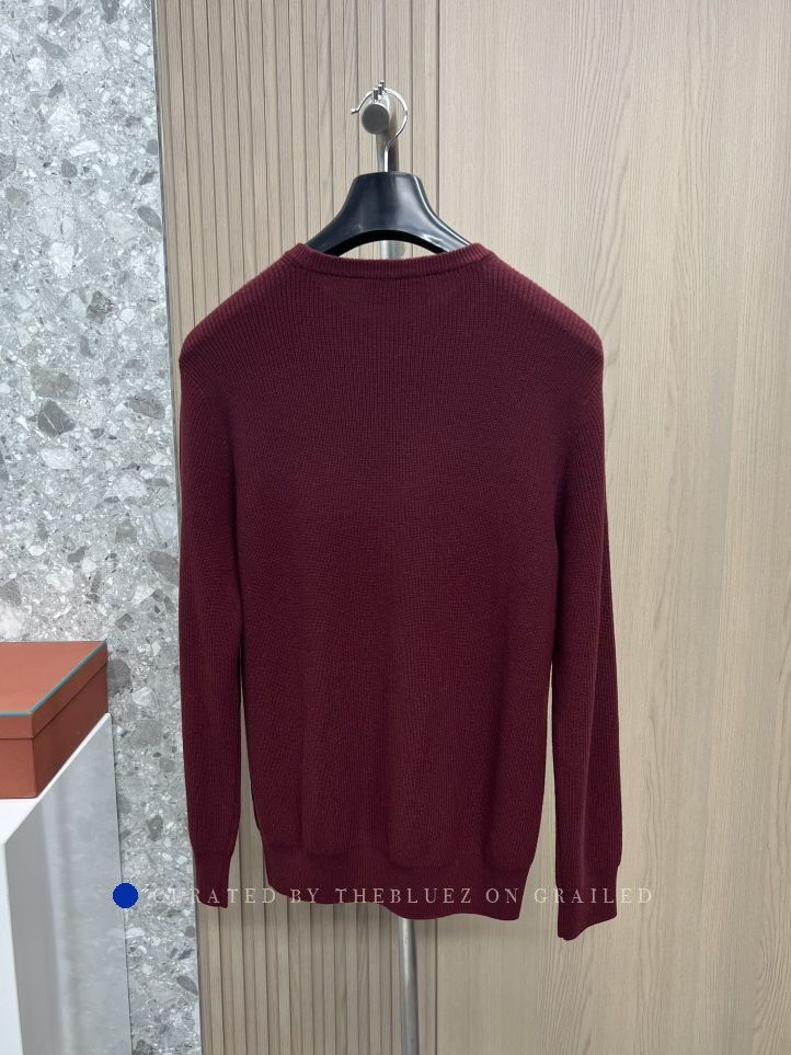 Loro Piana Red Long-Sleeve Knit Sweater Size US L / EU 52-54 / 3 - 2 Thumbnail