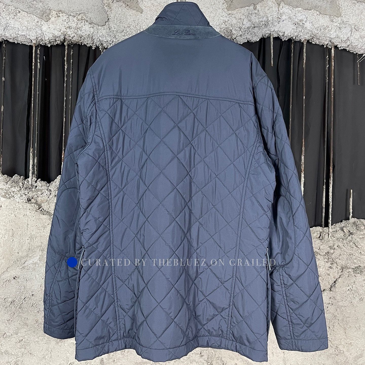 Loro Piana Blue Quilted Button-Front Jacket with Pockets Size US M / EU 48-50 / 2 - 2 Thumbnail