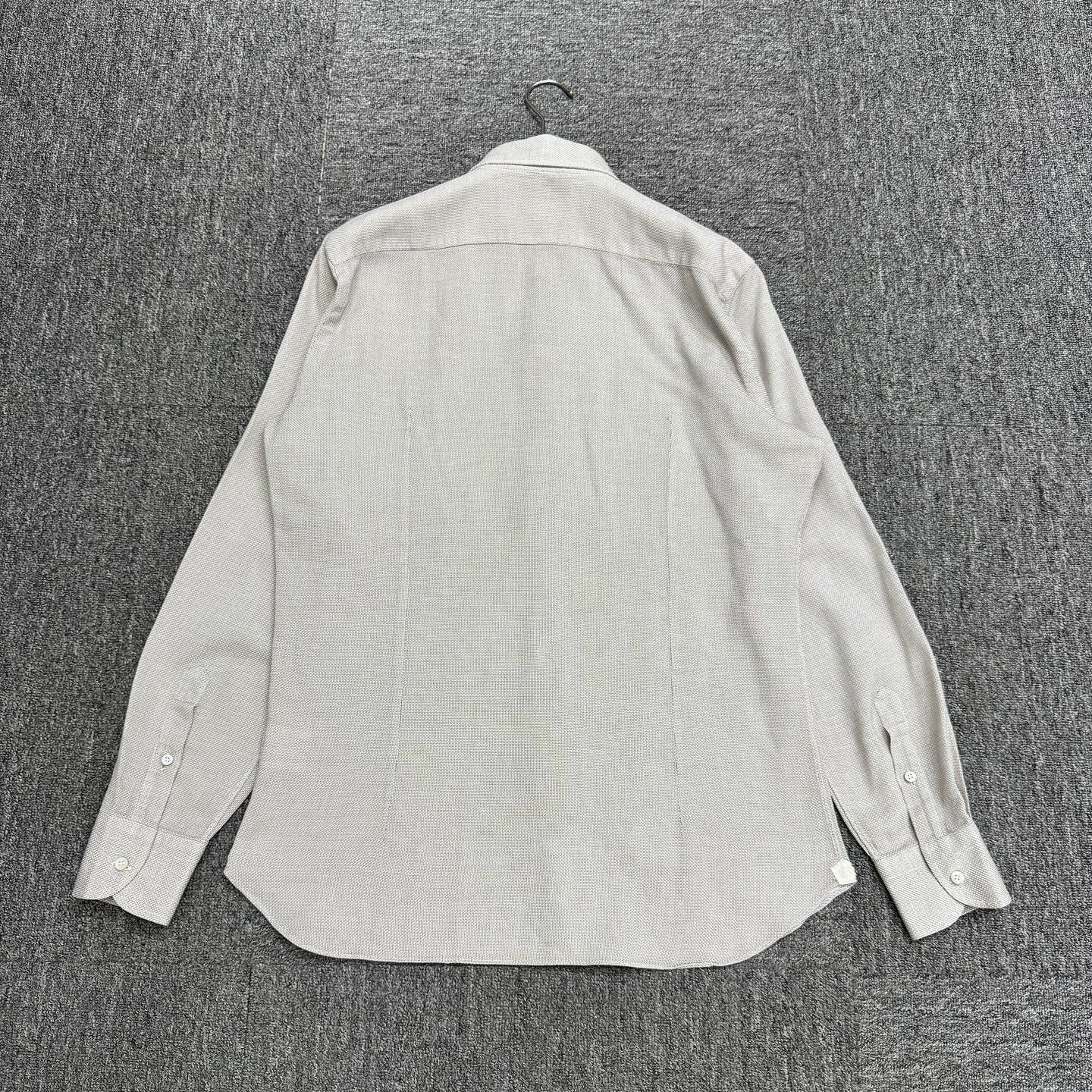 Loro Piana Gray Long-Sleeve Button-Up Shirt Size L Size US L / EU 52-54 / 3 - 2 Thumbnail