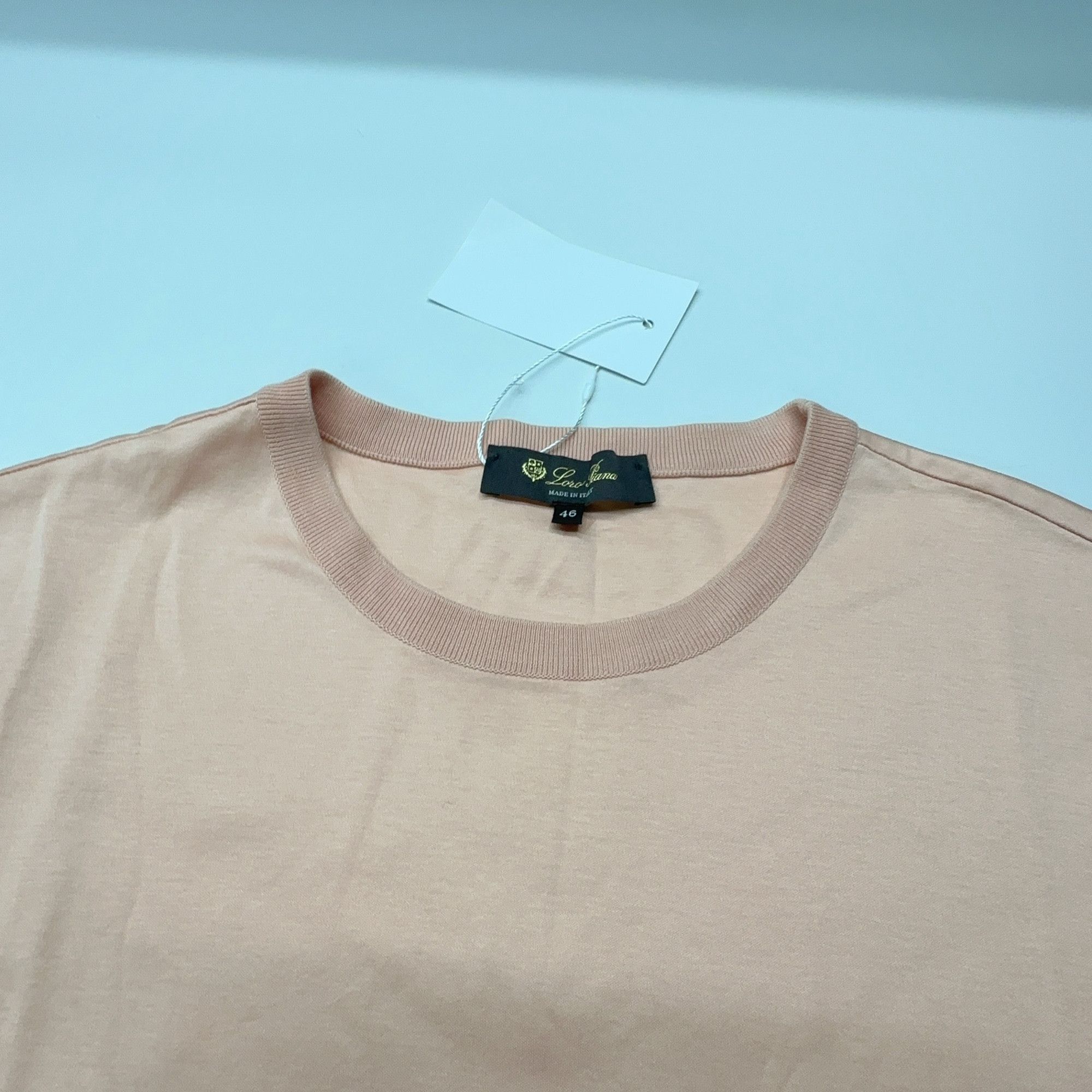 Loro Piana Pink Short-Sleeve Crewneck T-Shirt Size US S / EU 44-46 / 1 - 7 Thumbnail