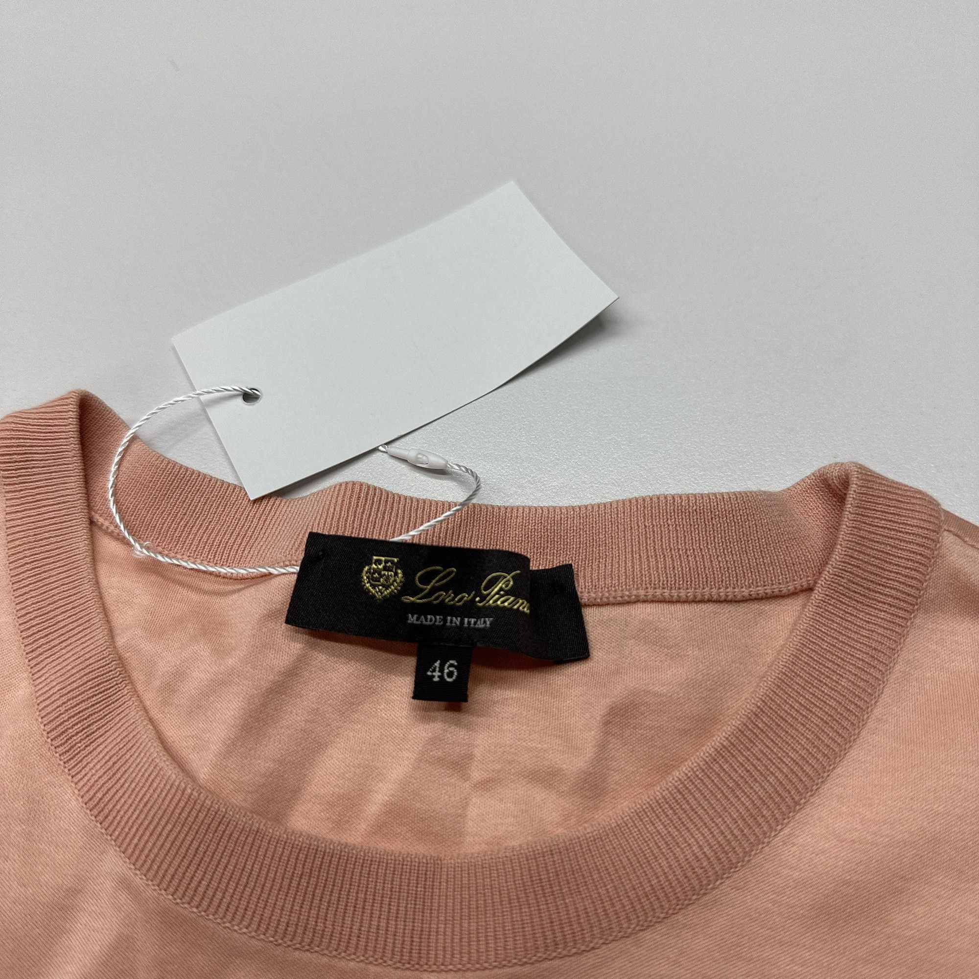 Loro Piana Pink Short-Sleeve Crewneck T-Shirt Size US S / EU 44-46 / 1 - 3 Thumbnail