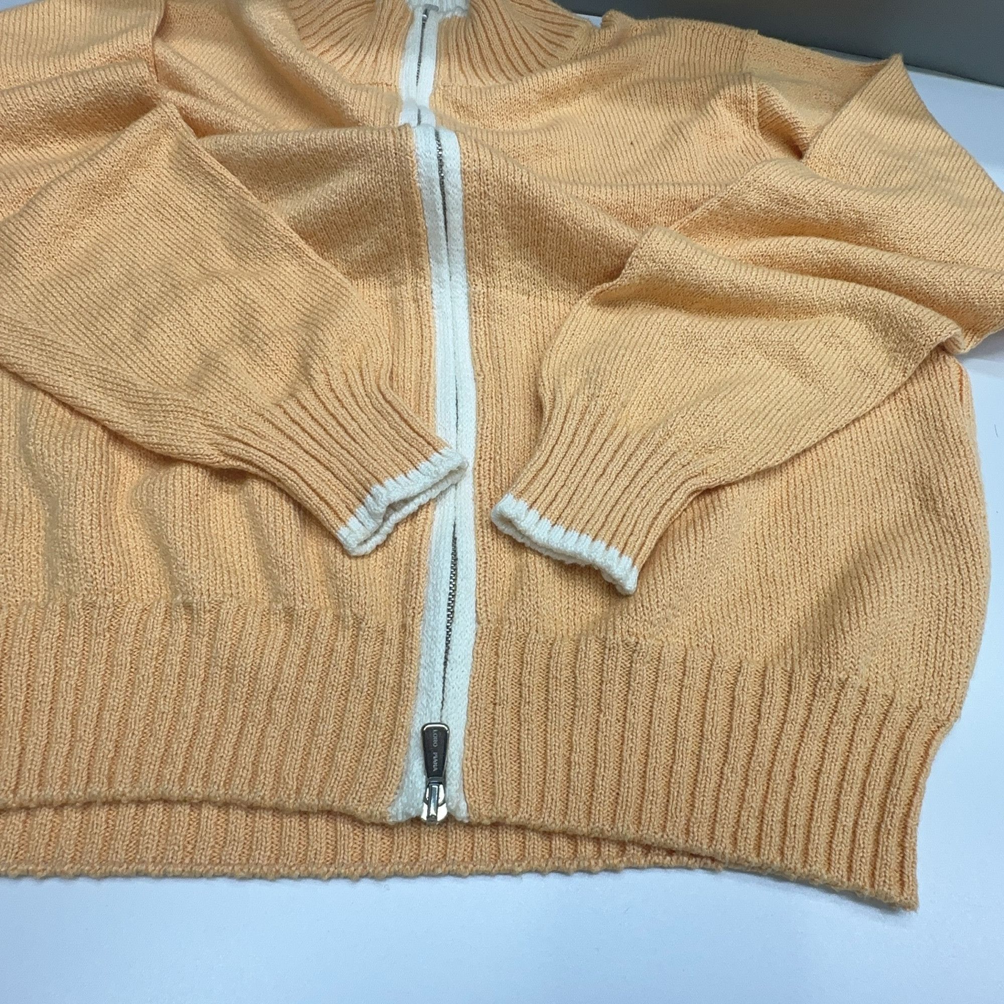 Loro Piana Orange Zip-Up High Neck Sweater Size M Size US M / EU 48-50 / 2 - 7 Thumbnail
