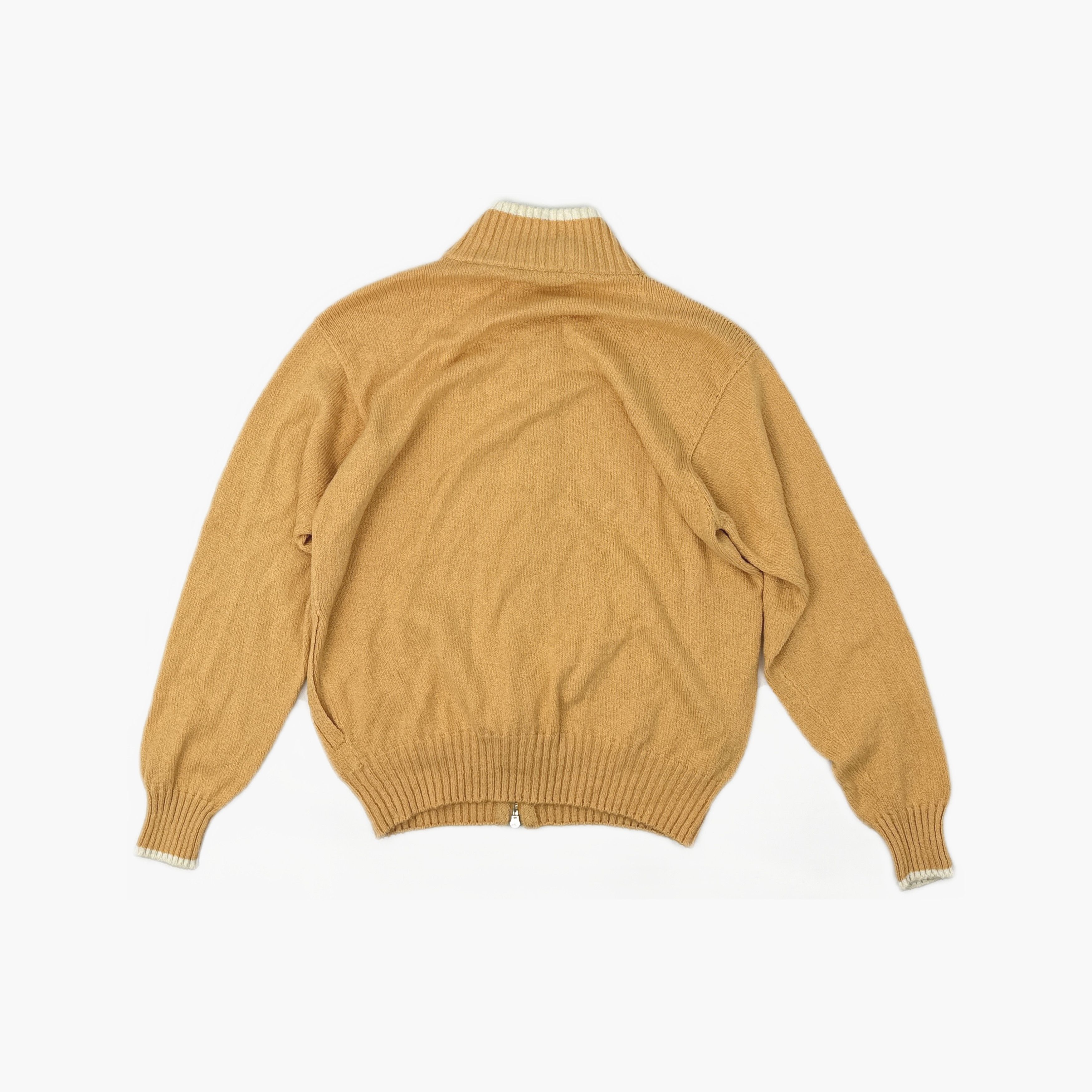 Loro Piana Orange Zip-Up High Neck Sweater Size M Size US M / EU 48-50 / 2 - 2 Thumbnail
