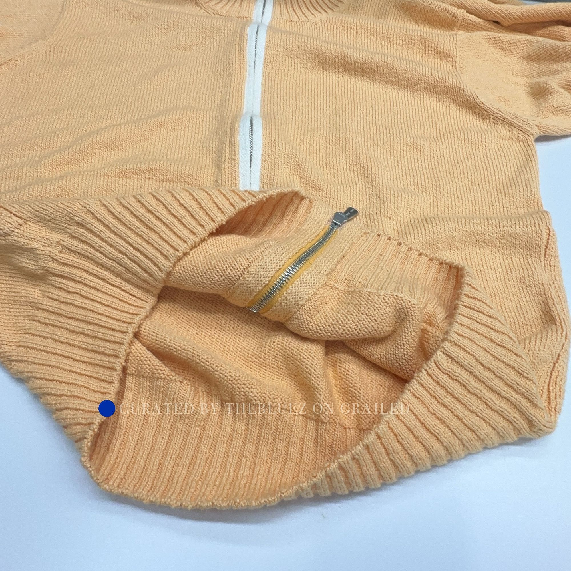Loro Piana Orange Zip-Up High Neck Sweater Size M Size US M / EU 48-50 / 2 - 6 Thumbnail