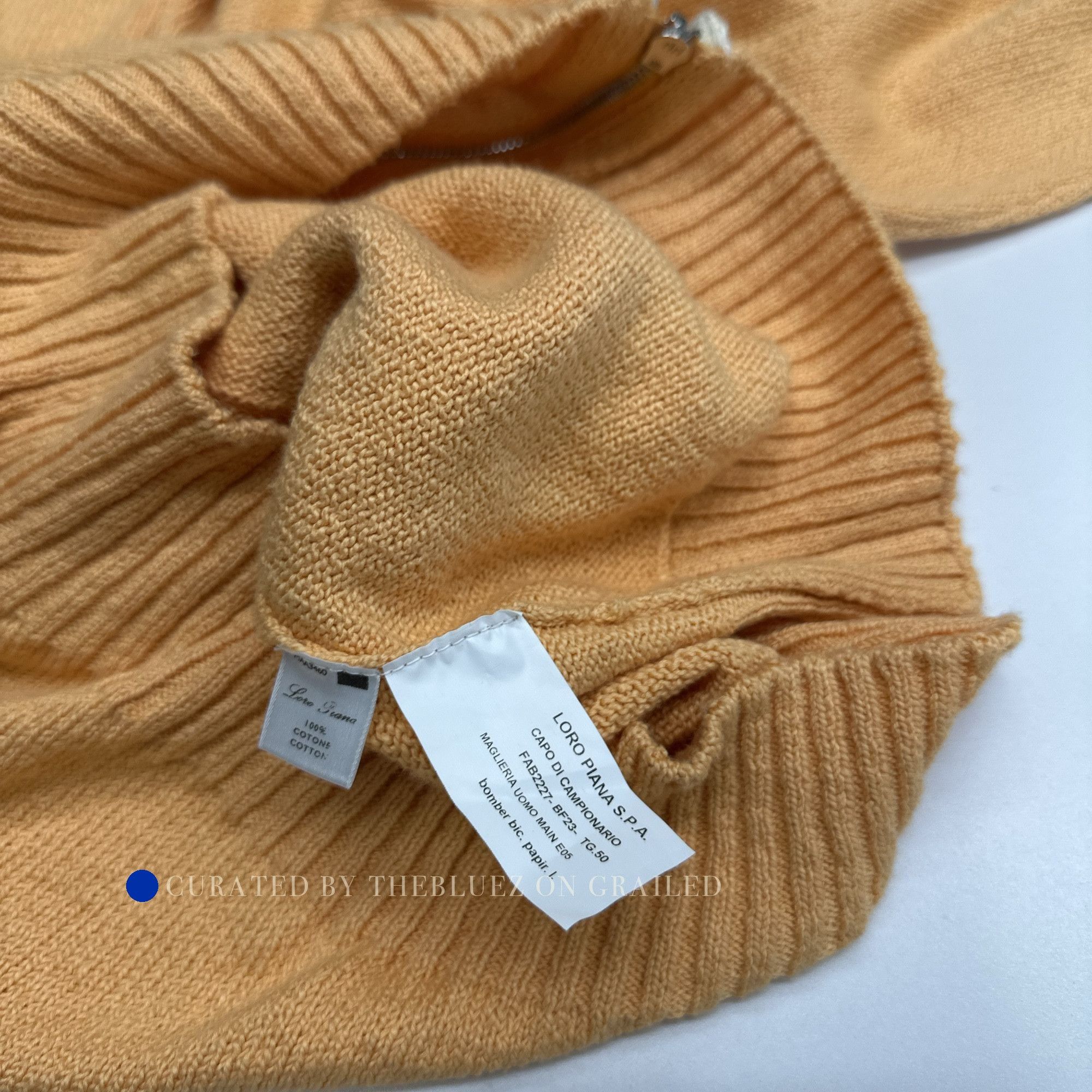 Loro Piana Orange Zip-Up High Neck Sweater Size M Size US M / EU 48-50 / 2 - 4 Thumbnail