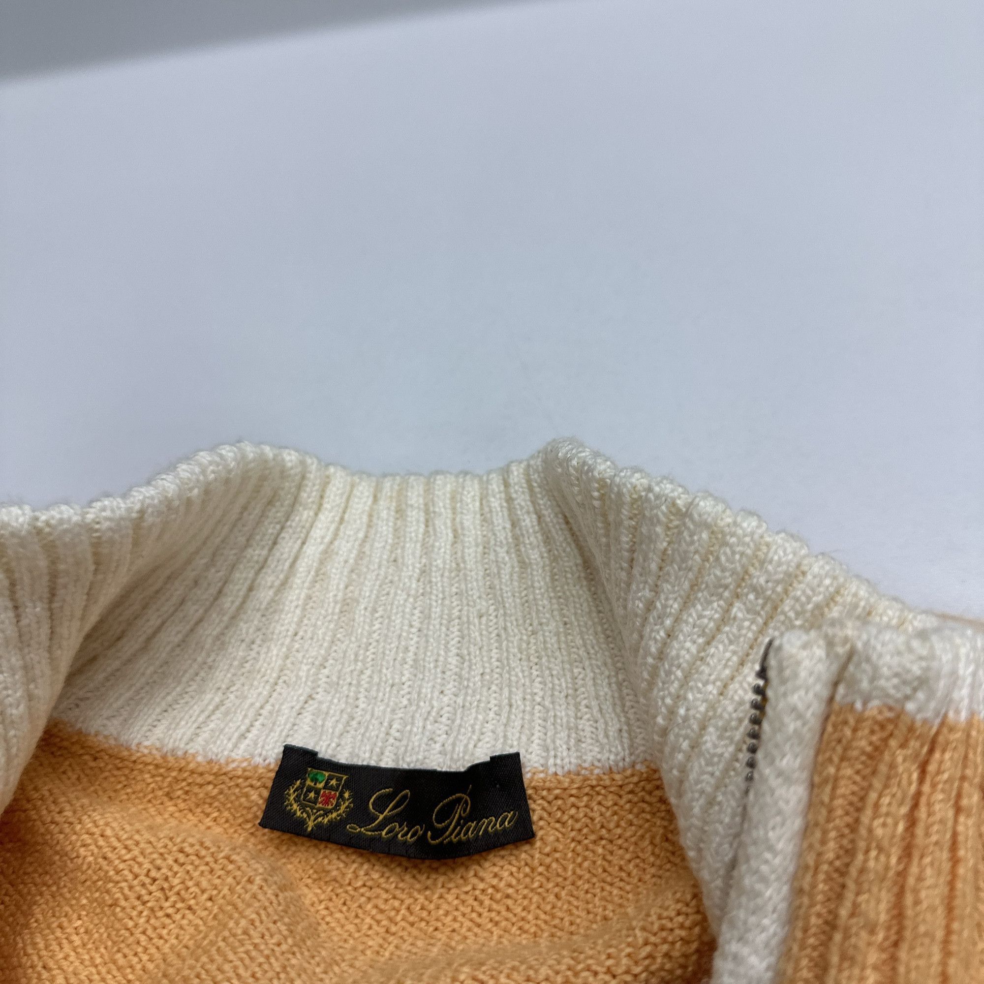 Loro Piana Orange Zip-Up High Neck Sweater Size M Size US M / EU 48-50 / 2 - 3 Thumbnail