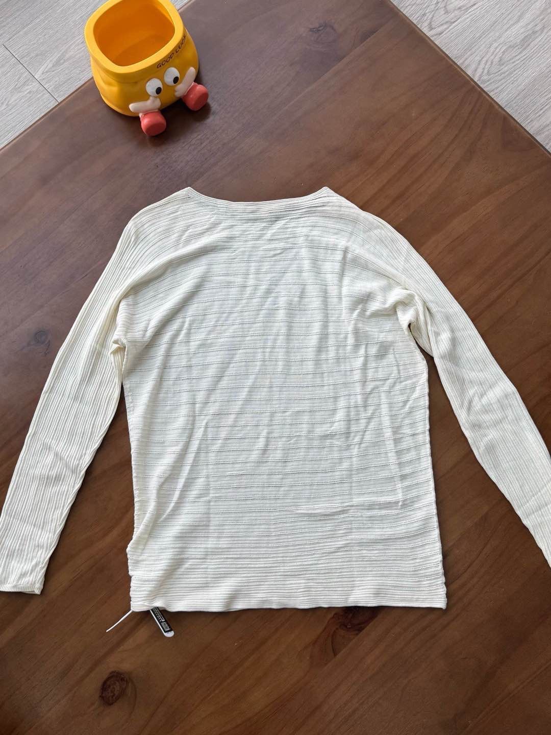 Loro Piana White Ribbed Long-Sleeve Shirt Size M Size US M / EU 48-50 / 2 - 2 Thumbnail