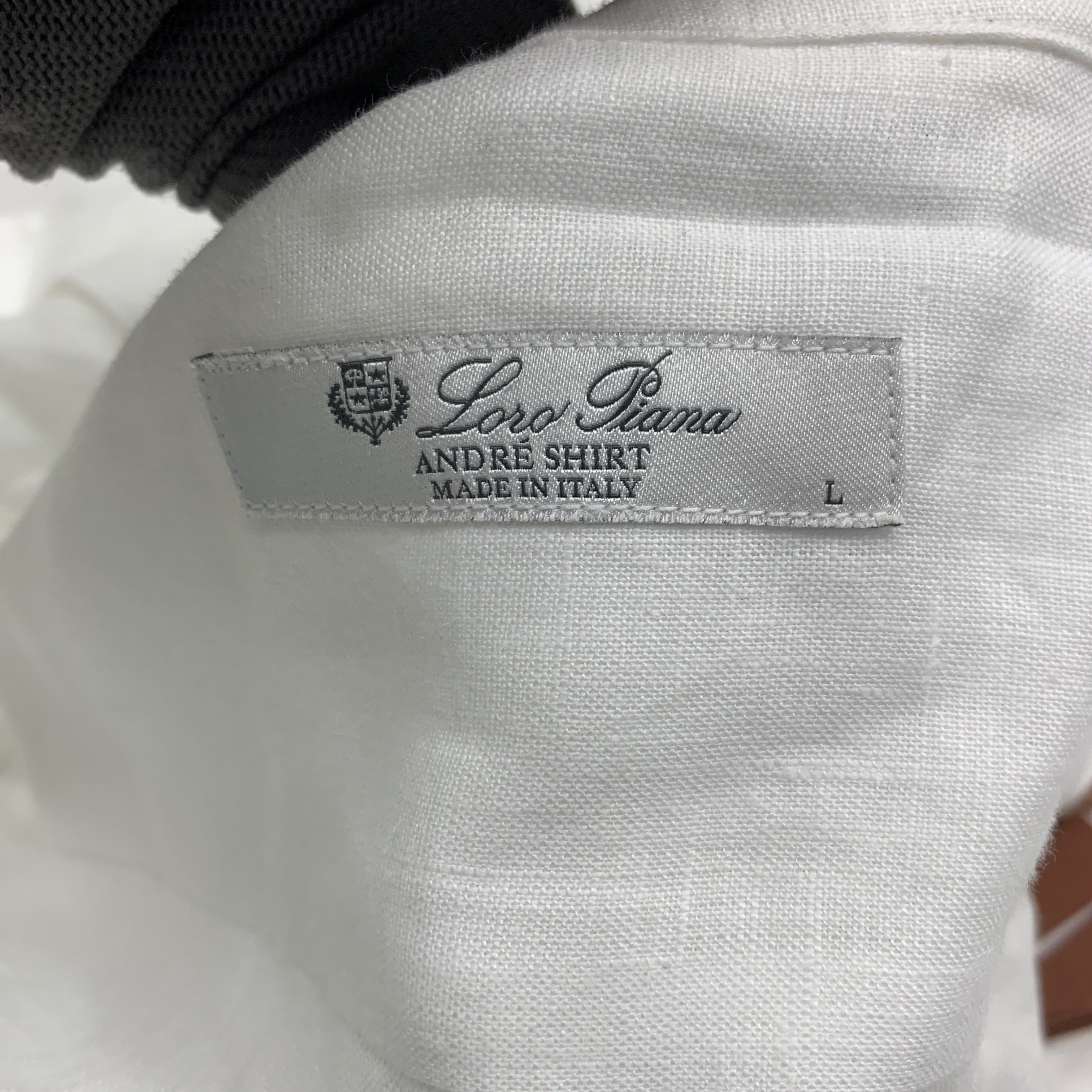 Loro Piana White Long-Sleeve Button-Up Shirt Size US L / EU 52-54 / 3 - 2 Thumbnail