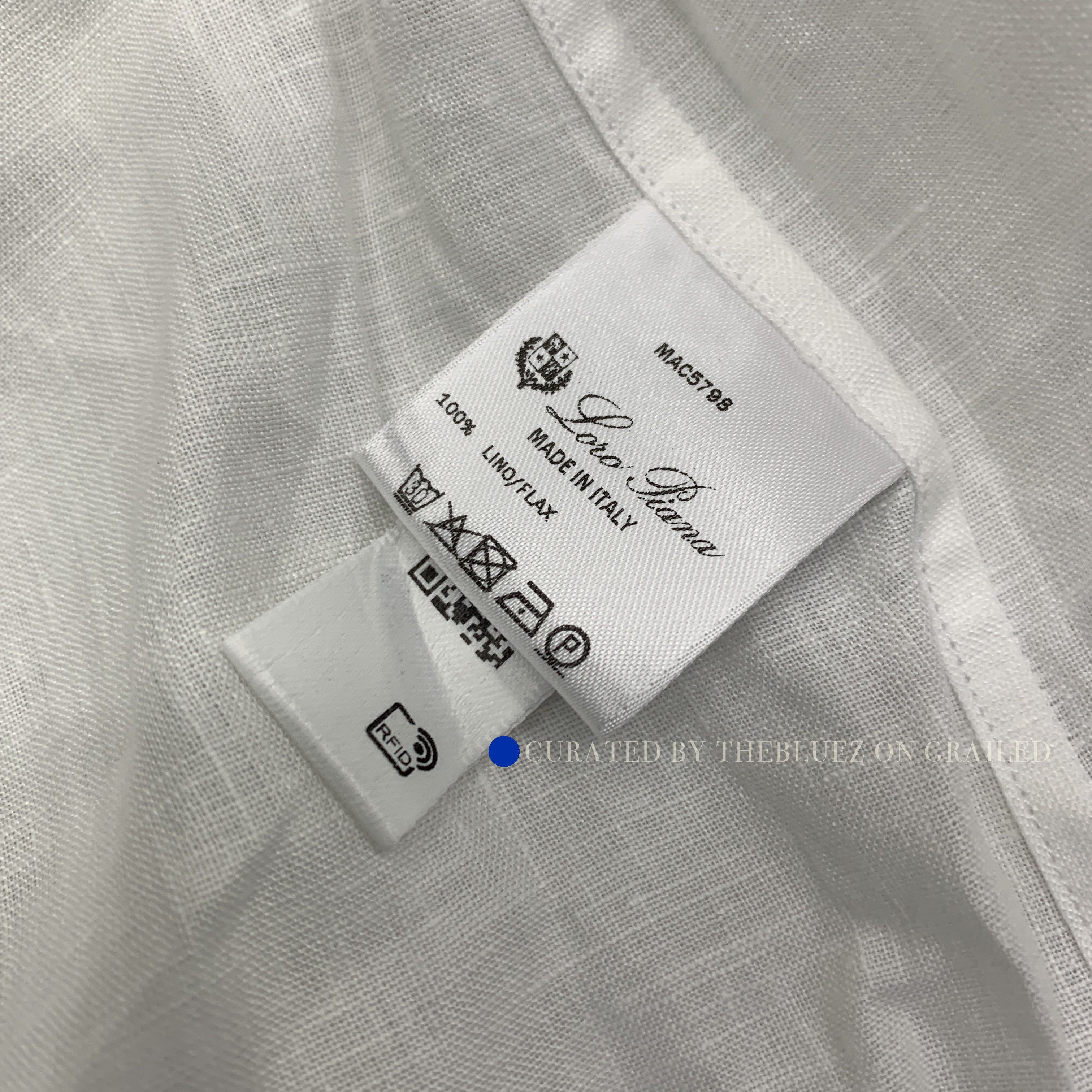 Loro Piana White Long-Sleeve Button-Up Shirt Size US L / EU 52-54 / 3 - 4 Thumbnail