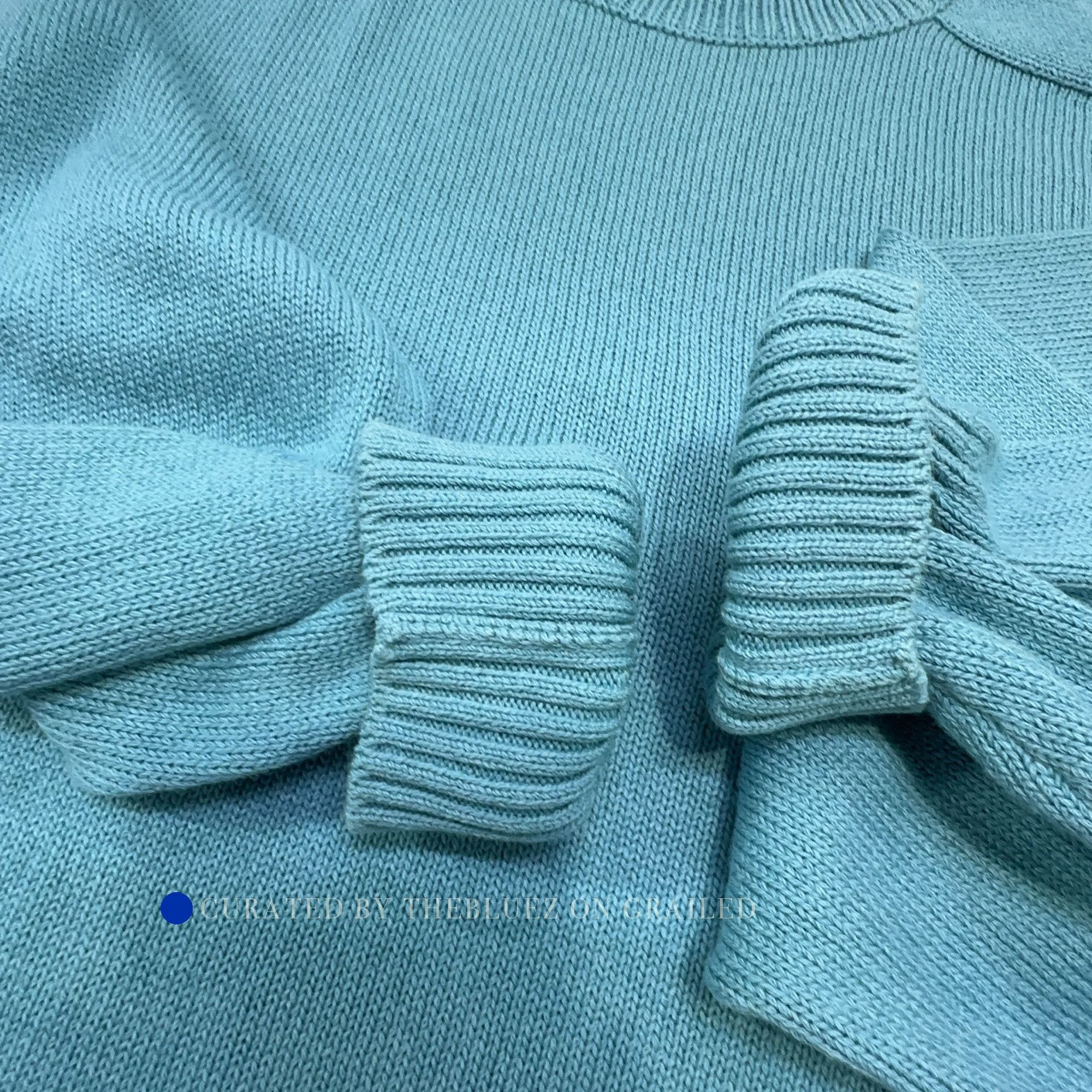 Loro Piana Blue Crewneck Sweater Size US L / EU 52-54 / 3 - 7 Thumbnail
