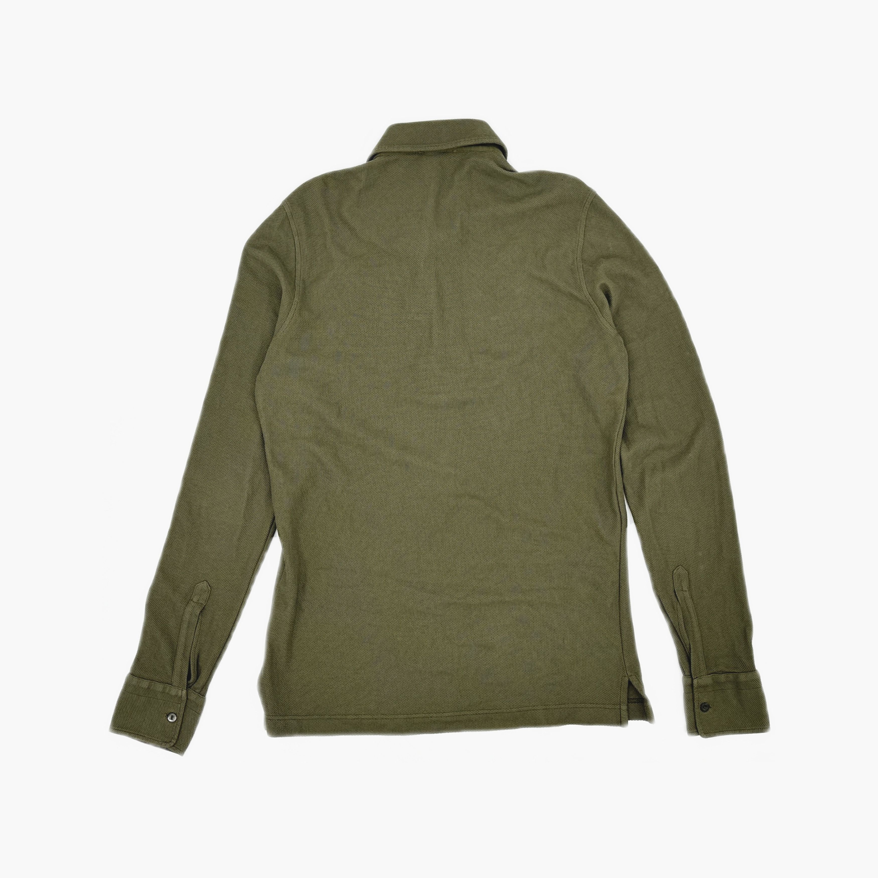 Loro Piana Green Long-Sleeve Polo Shirt Size US XS / EU 42 / 0 - 2 Thumbnail