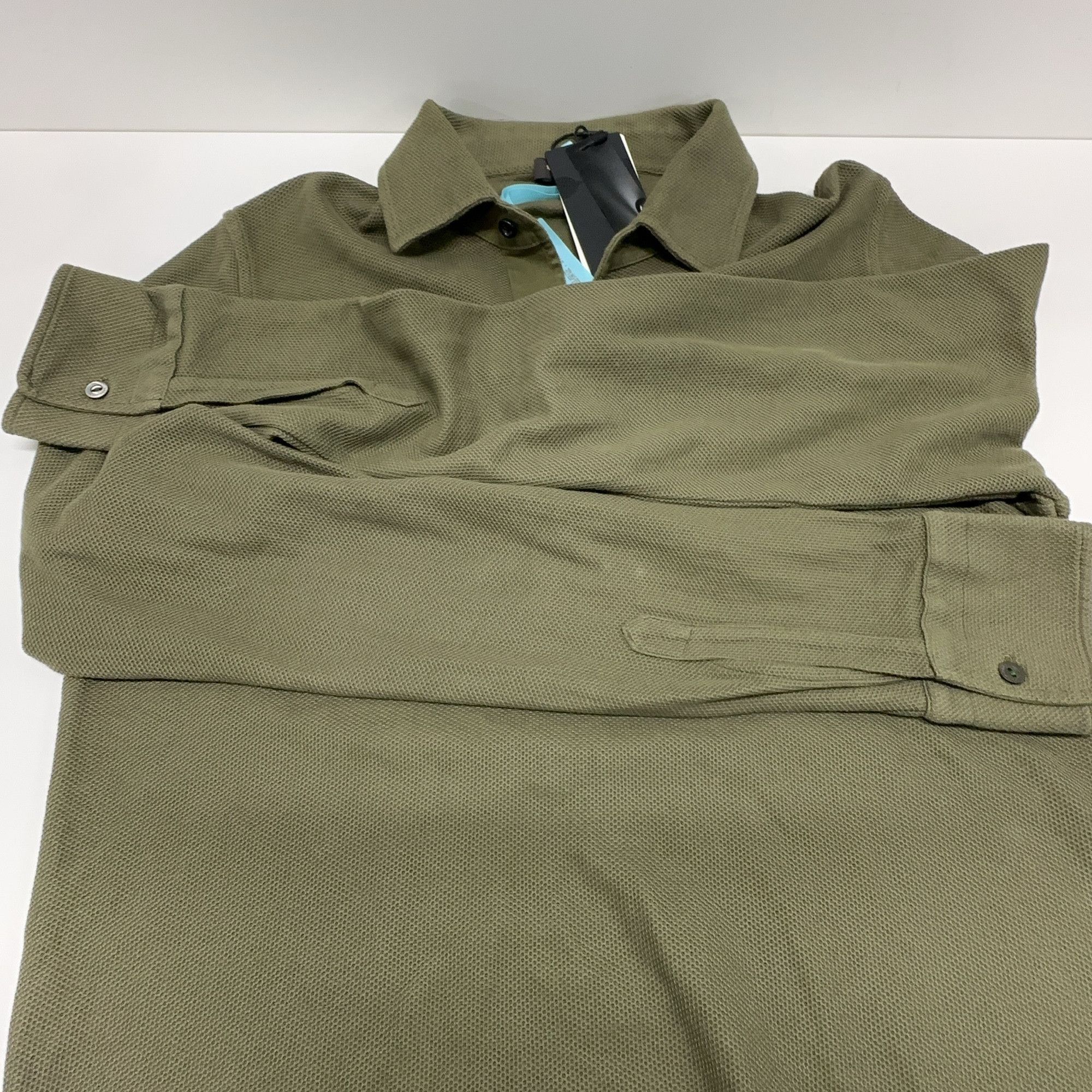 Loro Piana Green Long-Sleeve Polo Shirt Size US XS / EU 42 / 0 - 11 Thumbnail