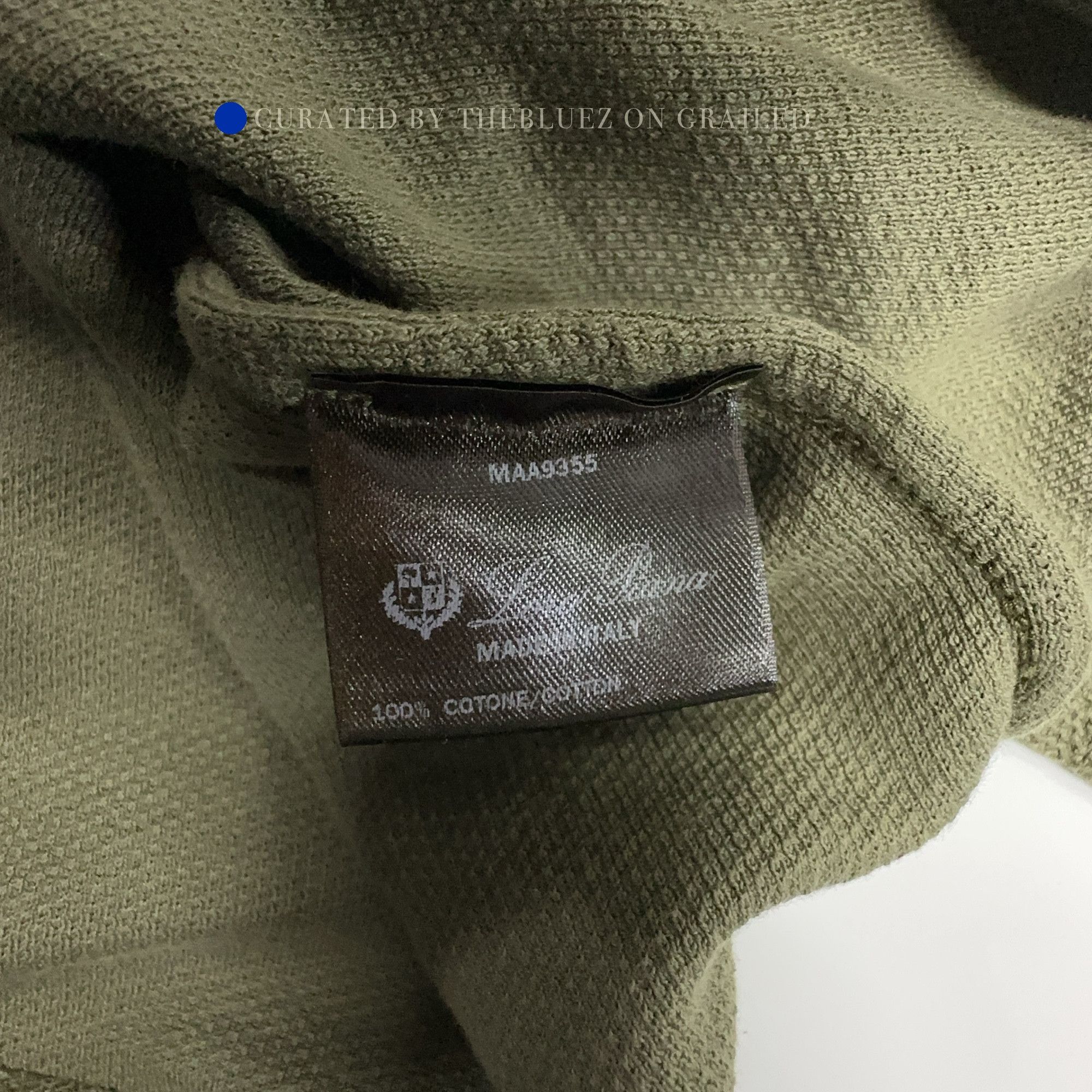 Loro Piana Green Long-Sleeve Polo Shirt Size US XS / EU 42 / 0 - 4 Thumbnail
