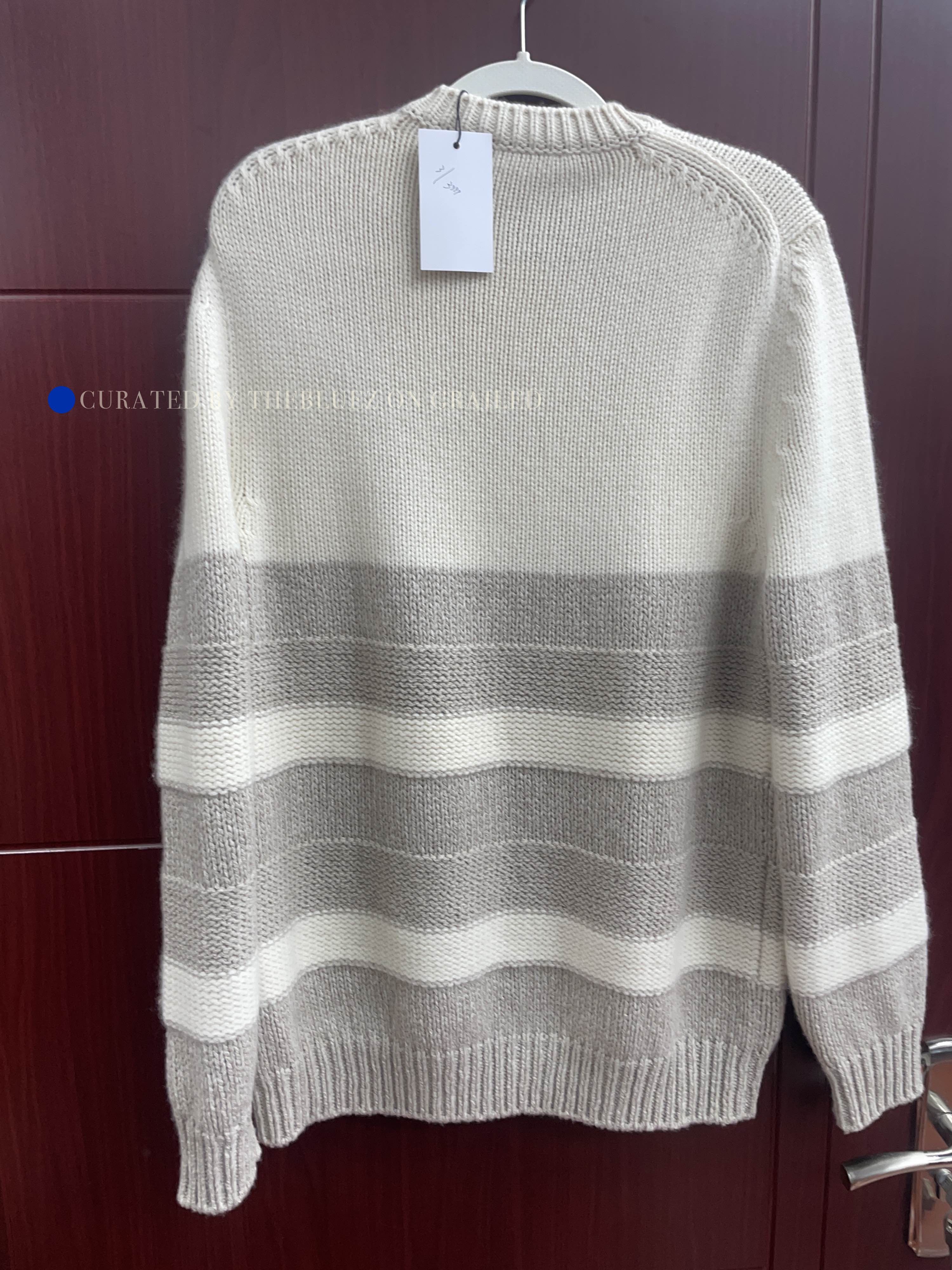 Loro Piana Beige Striped Long Sleeve Sweater Size L Size US L / EU 52-54 / 3 - 2 Thumbnail
