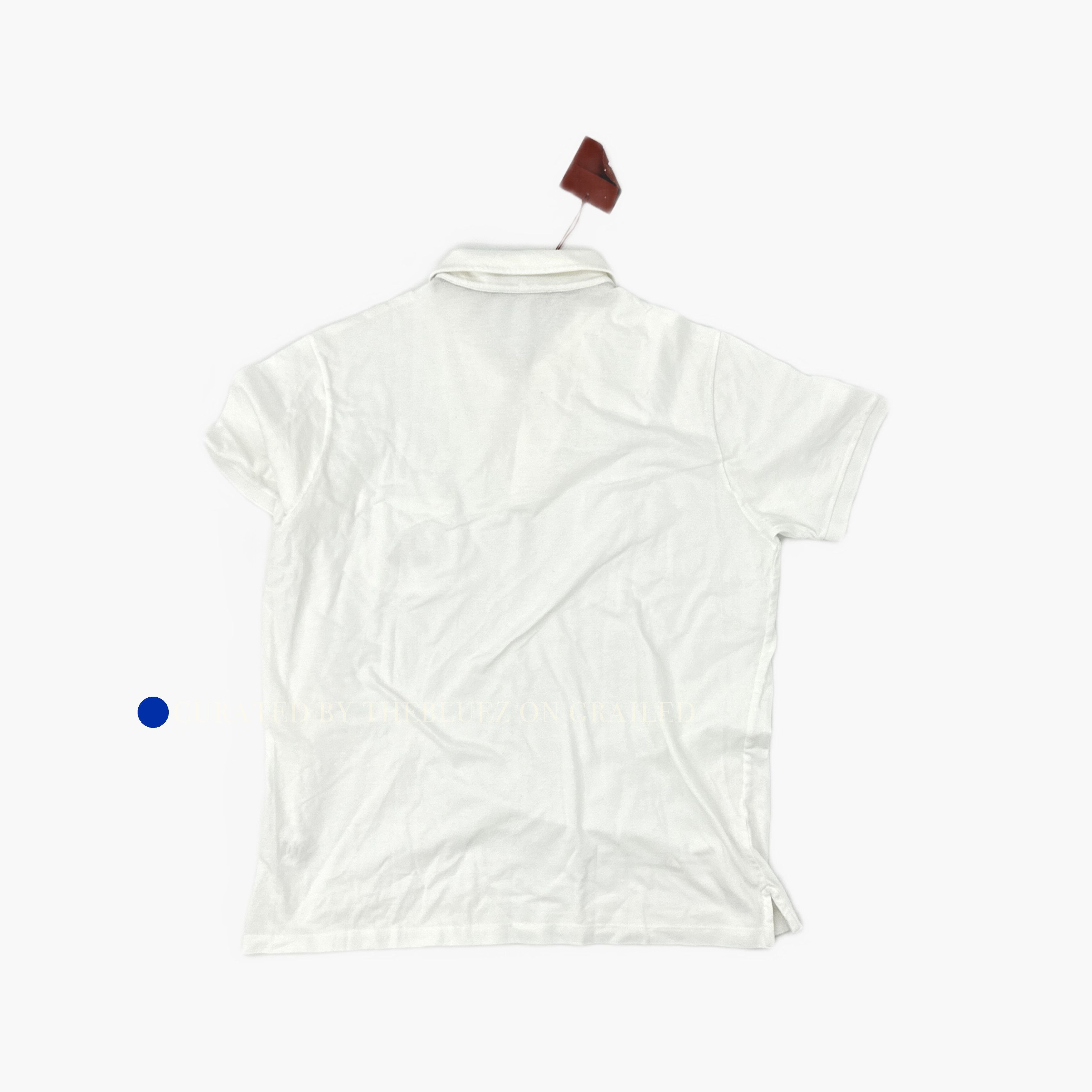 Loro Piana White Short Sleeve Polo Shirt Size US XL / EU 56 / 4 - 2 Thumbnail