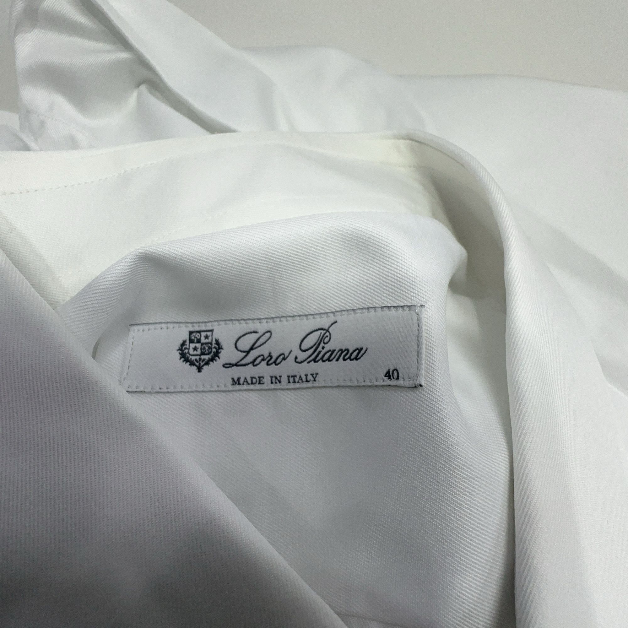 Loro Piana White Long-Sleeve Button-Up Shirt Size US XXS / EU 40 - 3 Thumbnail