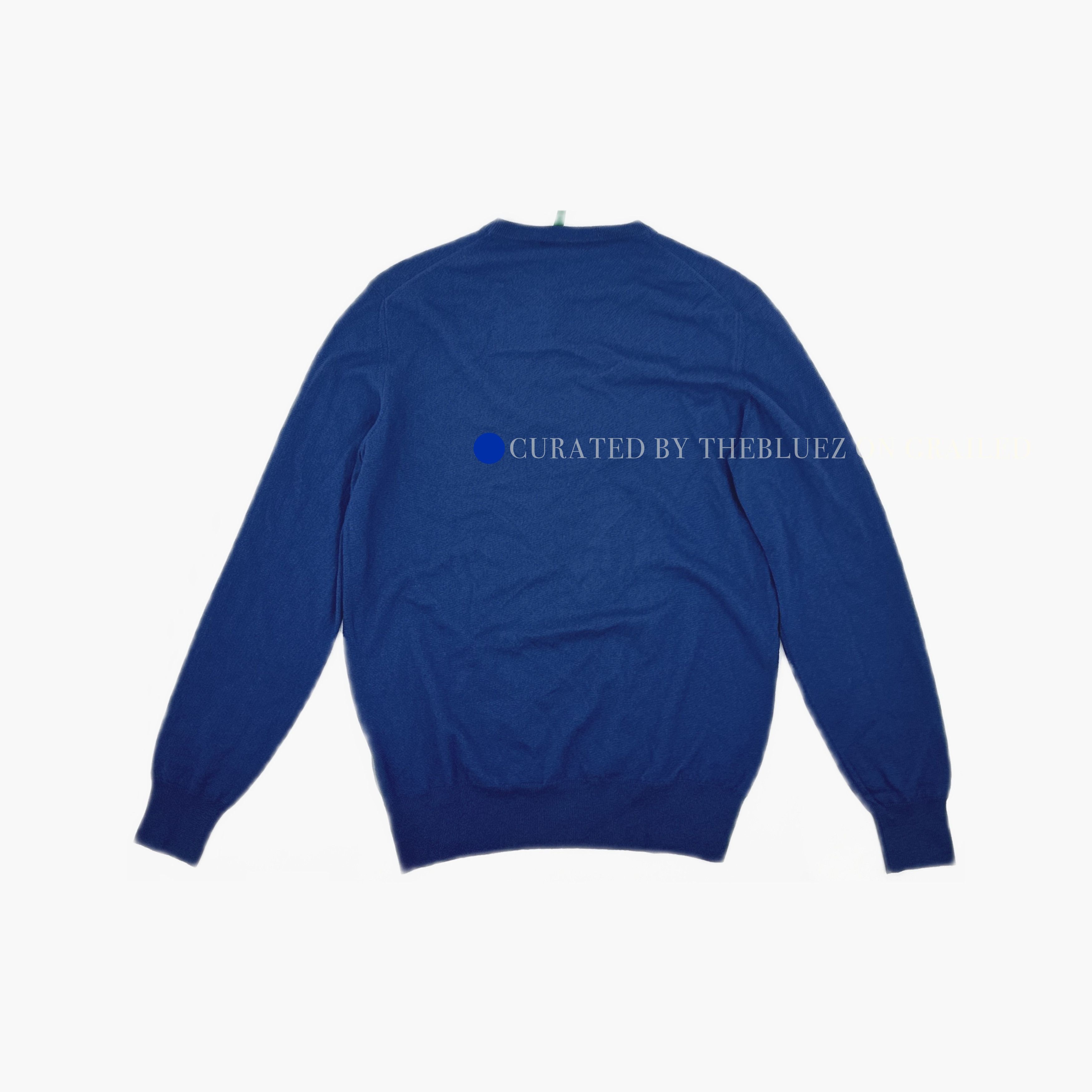 Loro Piana Blue Long-Sleeve Sweater Size US M / EU 48-50 / 2 - 2 Thumbnail