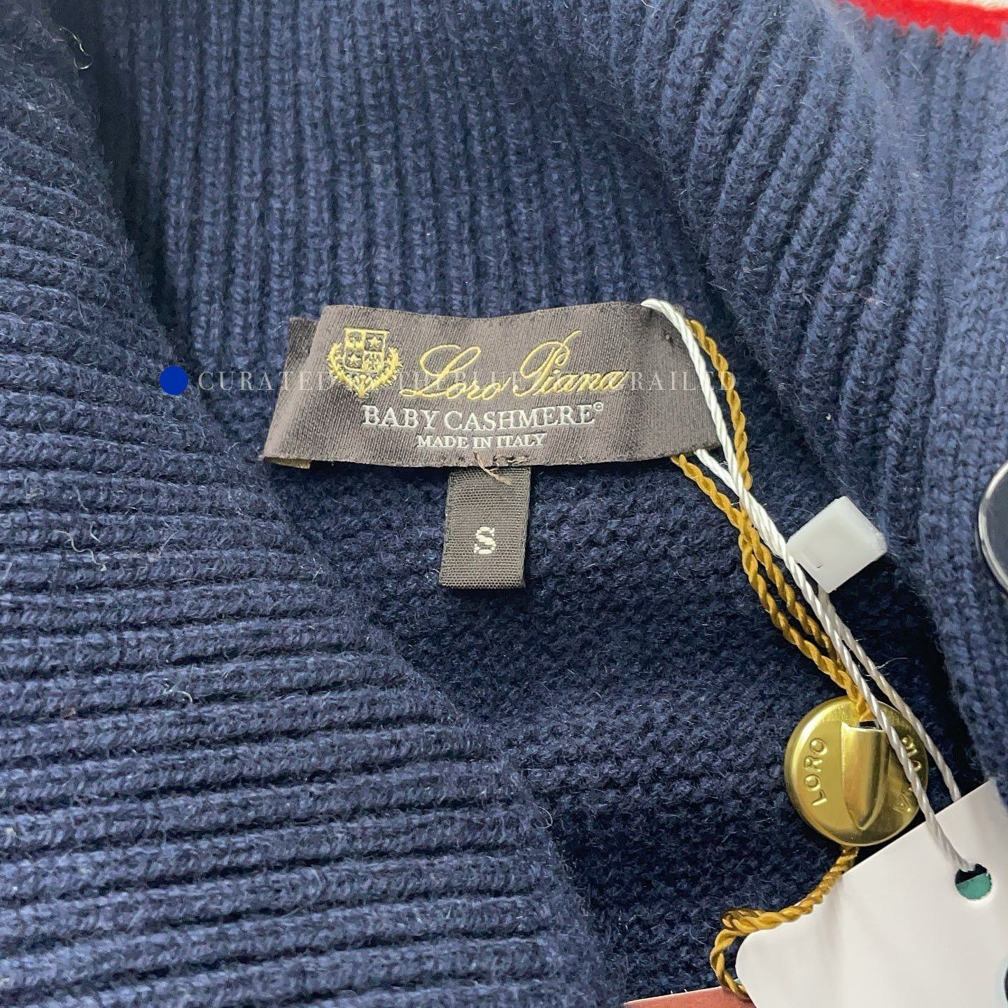 Loro Piana Blue Striped Turtleneck Sweater Size US S / EU 44-46 / 1 - 3 Thumbnail