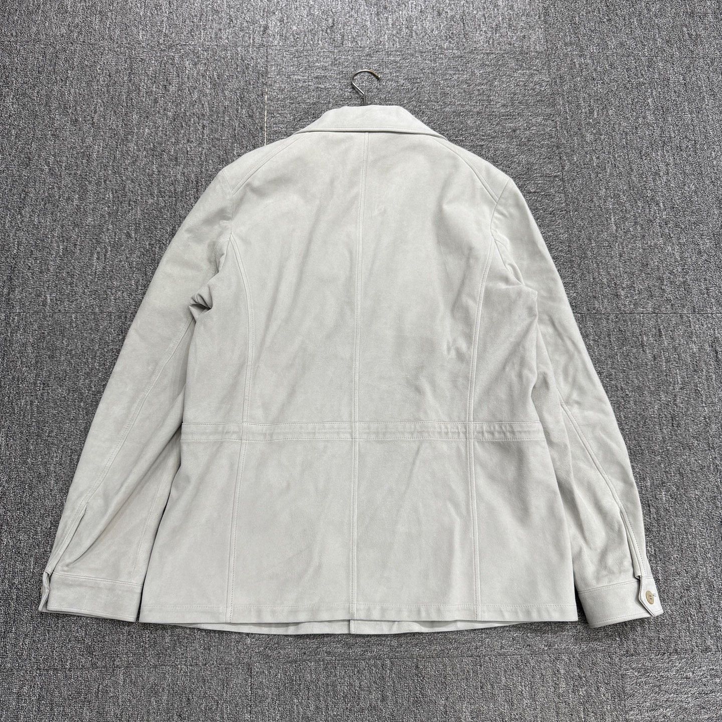 Loro Piana White Suede Structured Jacket - XL Size US XL / EU 56 / 4 - 2 Thumbnail