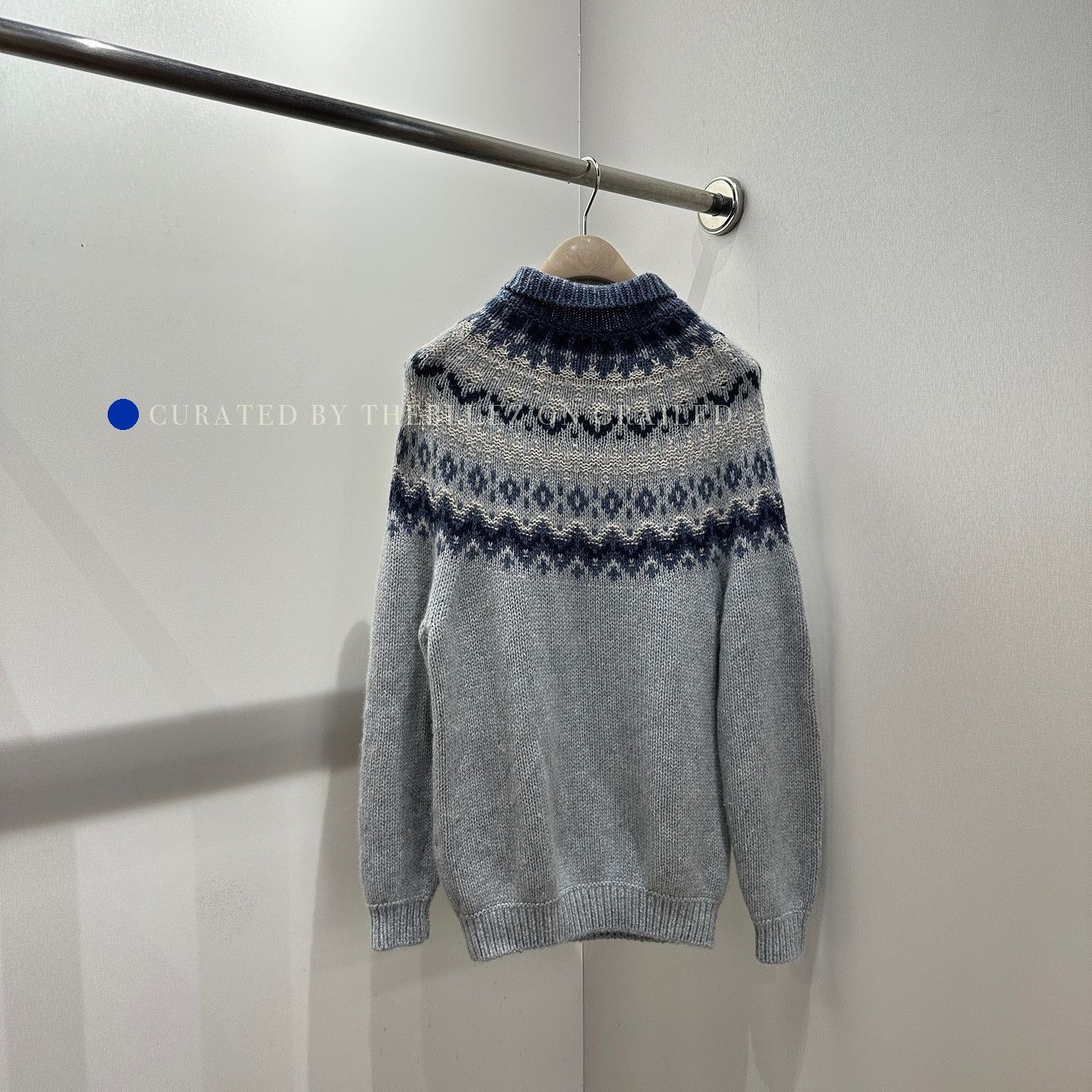 Loro Piana Gray Turtleneck Patterned Sweater Size US S / EU 44-46 / 1 - 2 Thumbnail