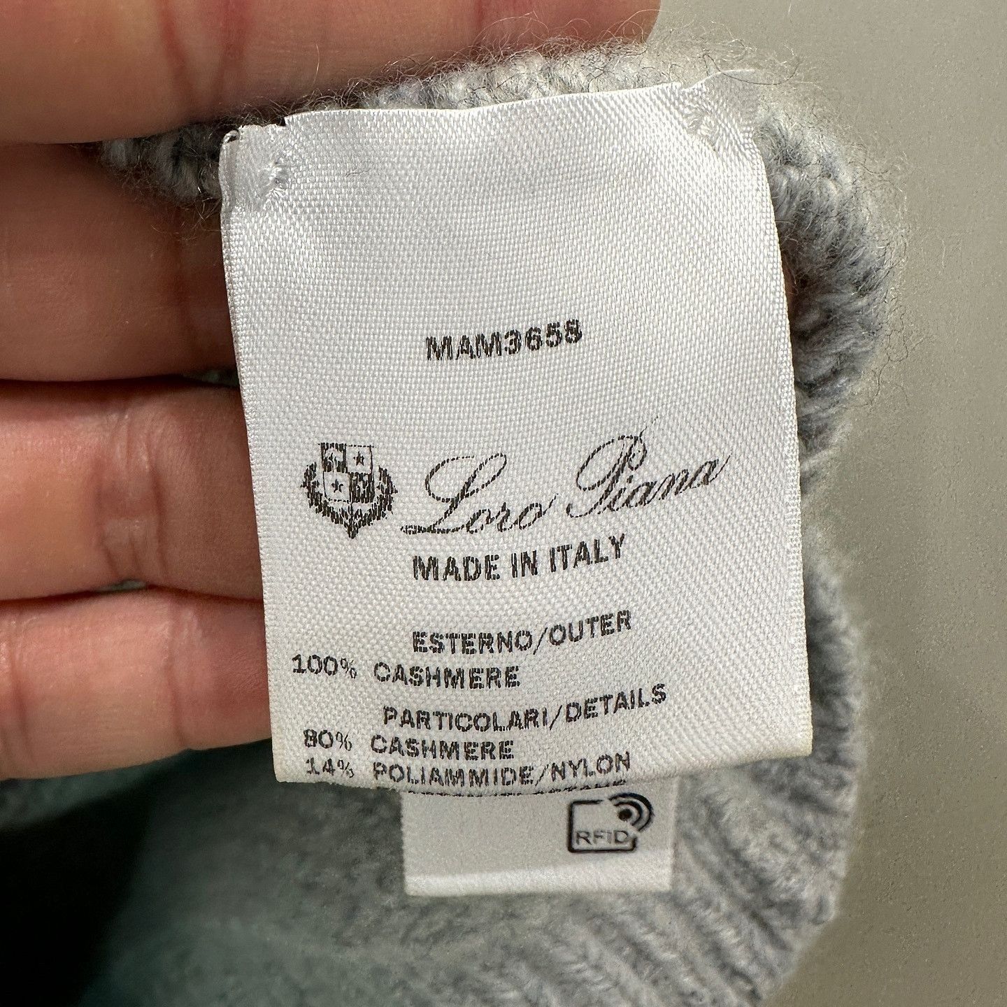 Loro Piana Gray Turtleneck Patterned Sweater Size US S / EU 44-46 / 1 - 4 Thumbnail
