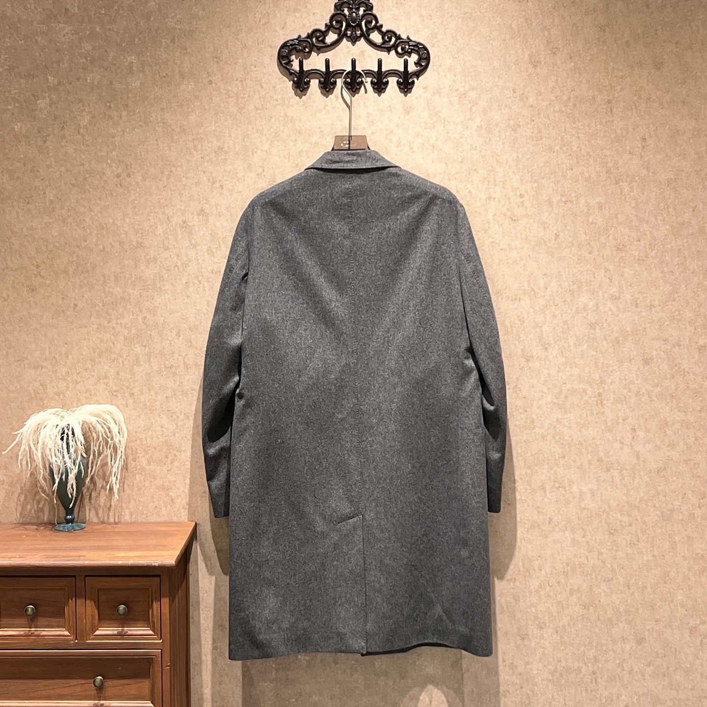 Loro Piana Gray Long Wool Blend Coat Size L Size US L / EU 52-54 / 3 - 2 Thumbnail