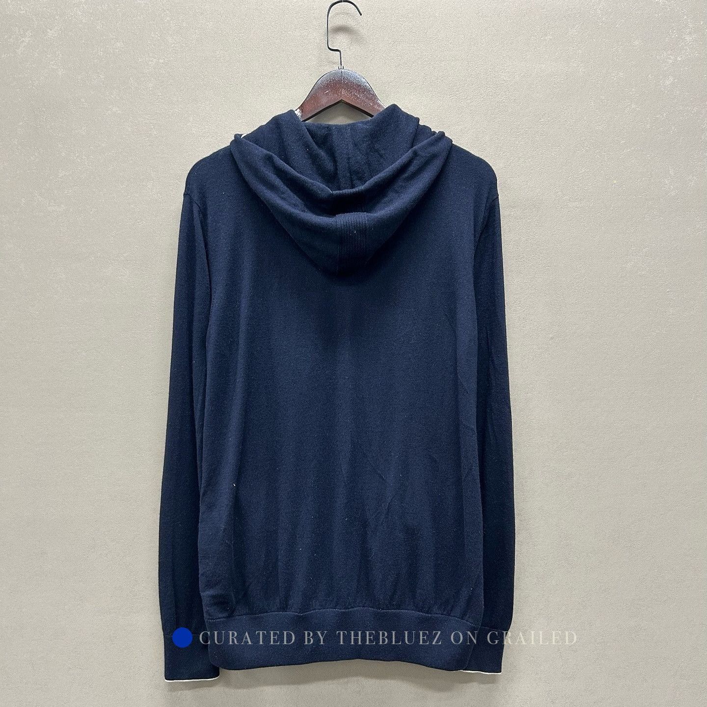 Loro Piana Blue Zip-Up Hoodie, Size L Size US L / EU 52-54 / 3 - 2 Thumbnail
