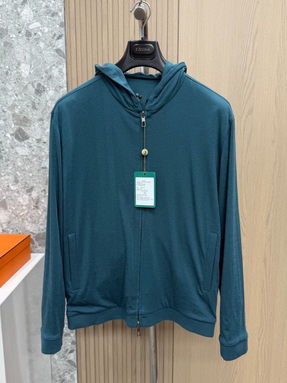 Loro Piana Green Hooded Light Jacket Size M Size US M / EU 48-50 / 2 - 5 Thumbnail