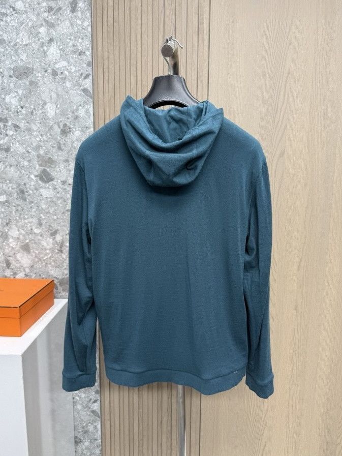Loro Piana Green Hooded Light Jacket Size M Size US M / EU 48-50 / 2 - 2 Thumbnail