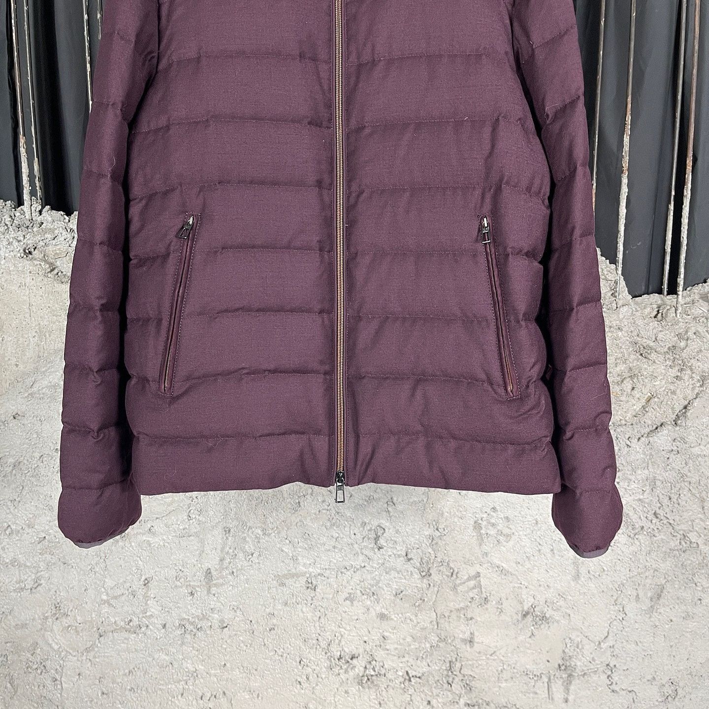Loro Piana Red Puffer Jacket with Zip Closure Size M Size US M / EU 48-50 / 2 - 6 Thumbnail