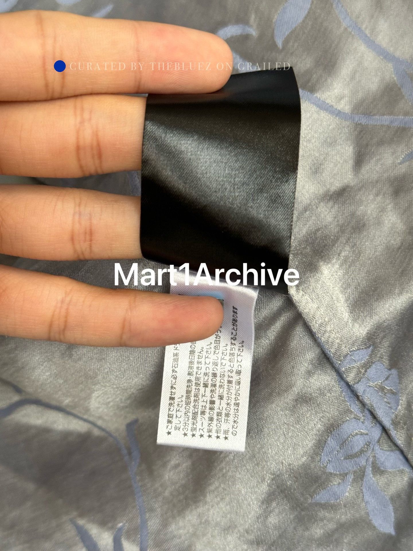 Haider Ackermann Blue Floral Light Jacket with Pockets - Size M Size US M / EU 48-50 / 2 - 9 Thumbnail