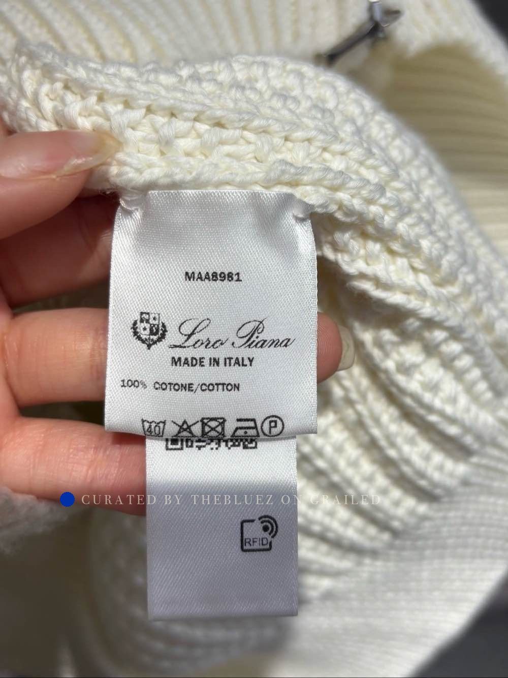 Loro Piana White Zip-Front Ribbed Knit Sweater Size US M / EU 48-50 / 2 - 4 Thumbnail