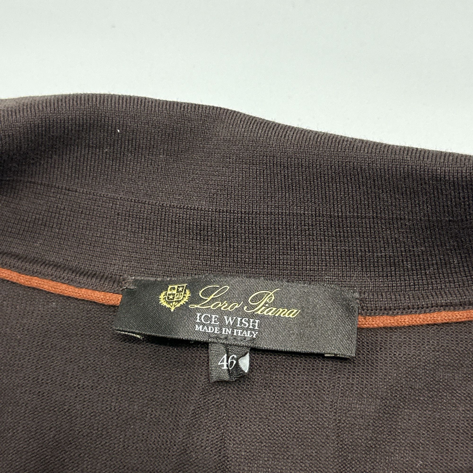Loro Piana Brown Long-Sleeve Polo Shirt - Size S Size US S / EU 44-46 / 1 - 3 Thumbnail