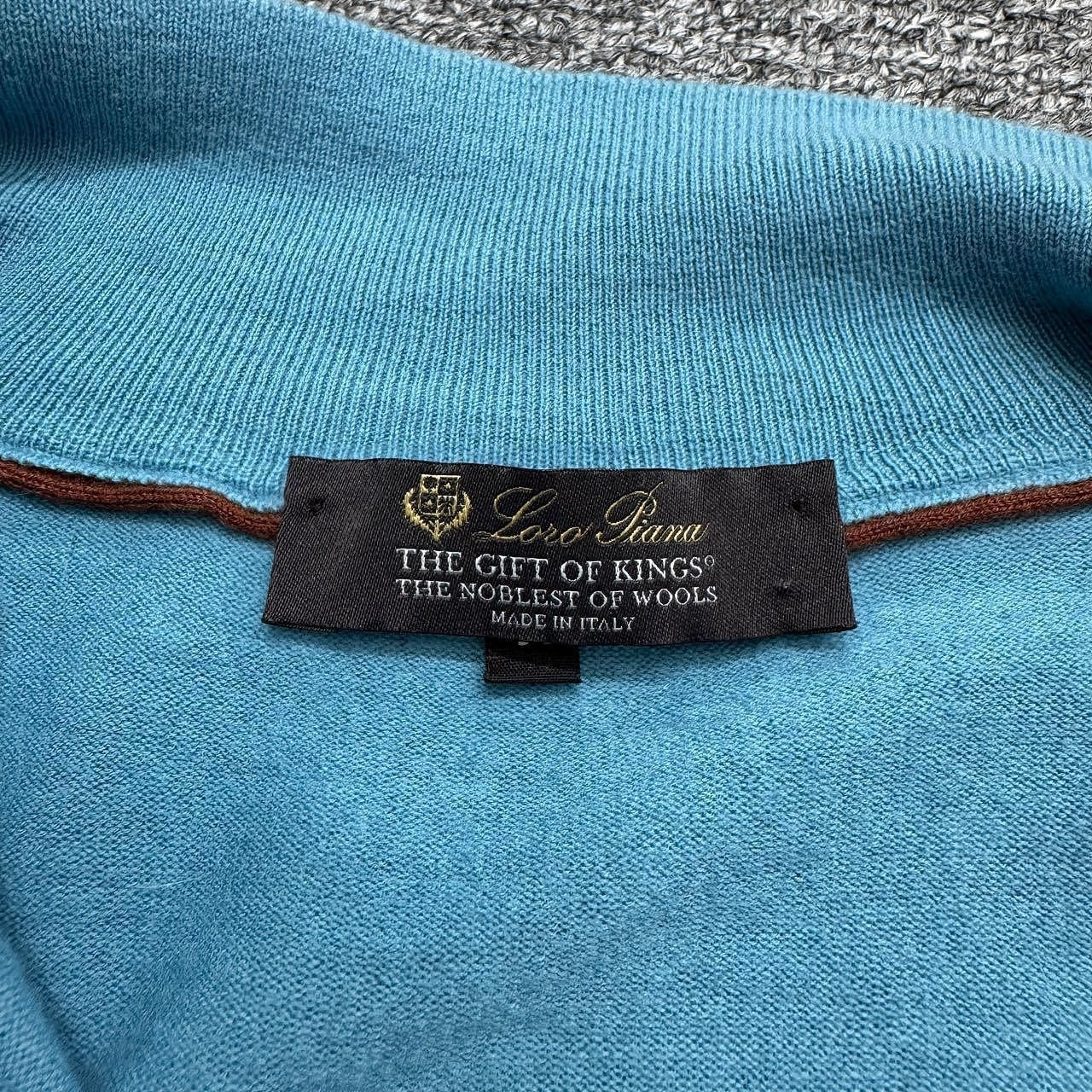 Loro Piana Blue Zip-Up Knit Sweater Jacket Size US S / EU 44-46 / 1 - 3 Thumbnail