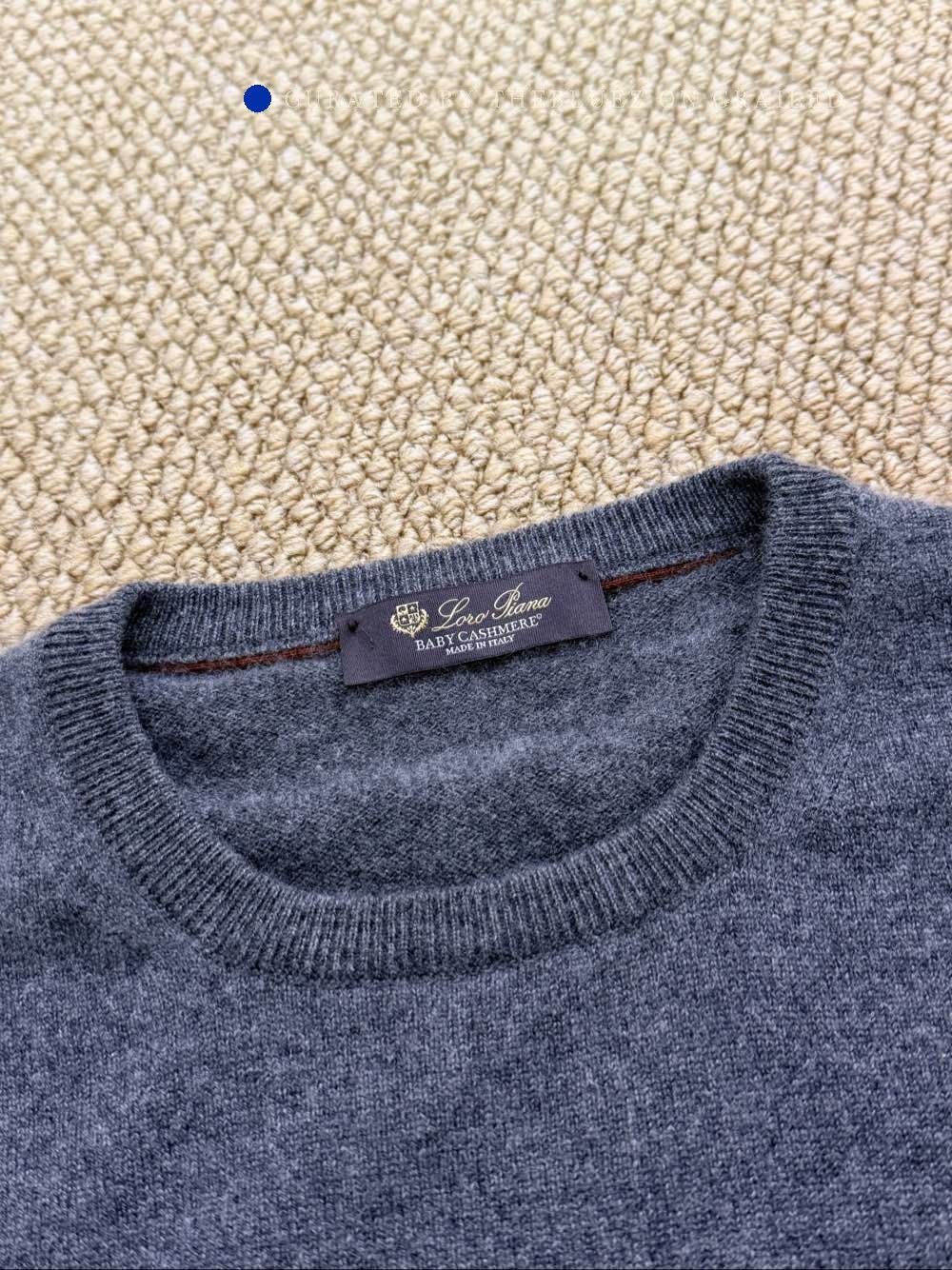 Loro Piana Gray Long-Sleeve Knit Sweater Size US L / EU 52-54 / 3 - 3 Thumbnail