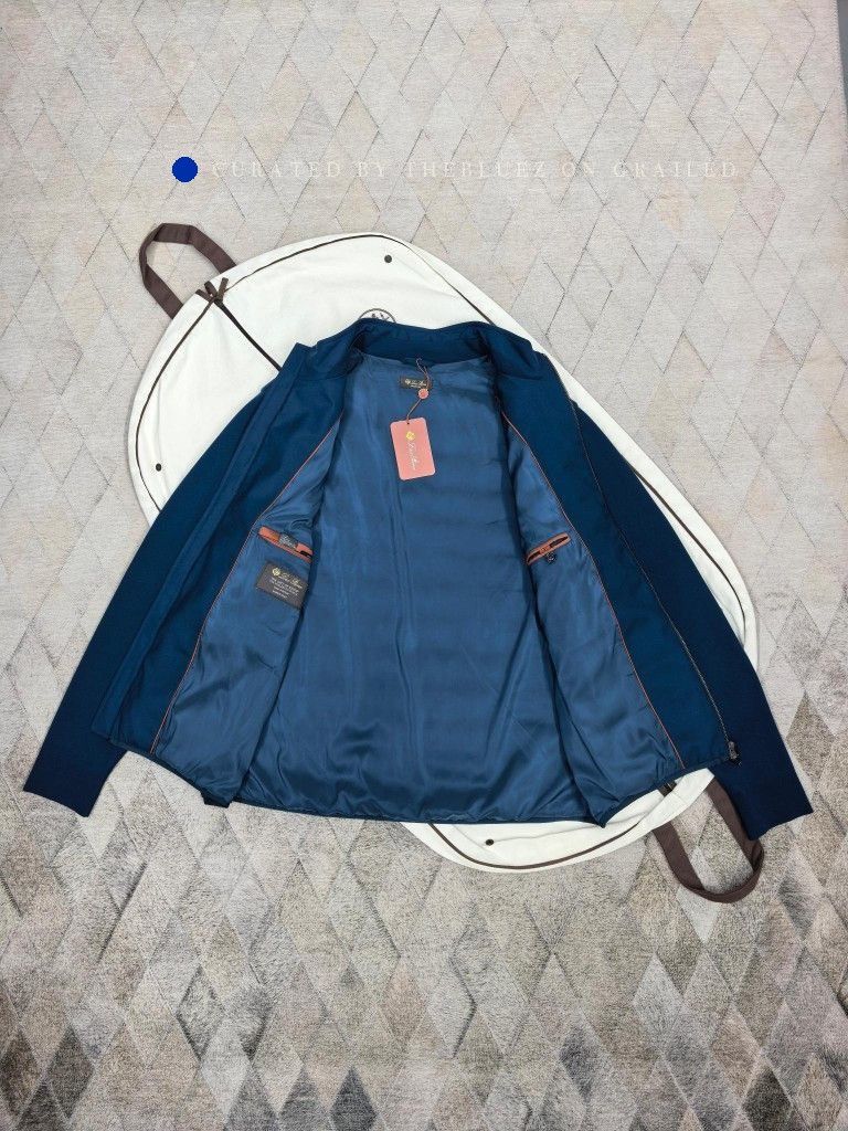 Loro Piana Blue Quilted Light Jacket XXL Size US XXL / EU 58 / 5 - 5 Thumbnail
