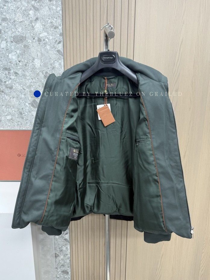 Loro Piana Green Quilted Puffer Jacket with Zip Pockets - L Size US L / EU 52-54 / 3 - 5 Thumbnail