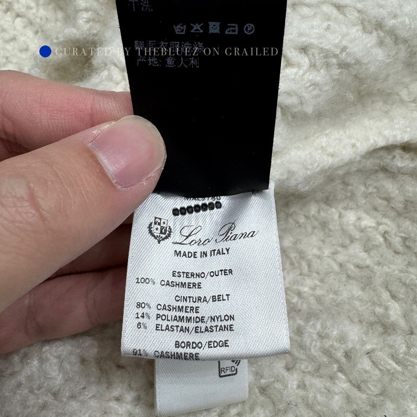 Loro Piana White Ribbed Knit Sweater - Size L Size US L / EU 52-54 / 3 - 5 Thumbnail
