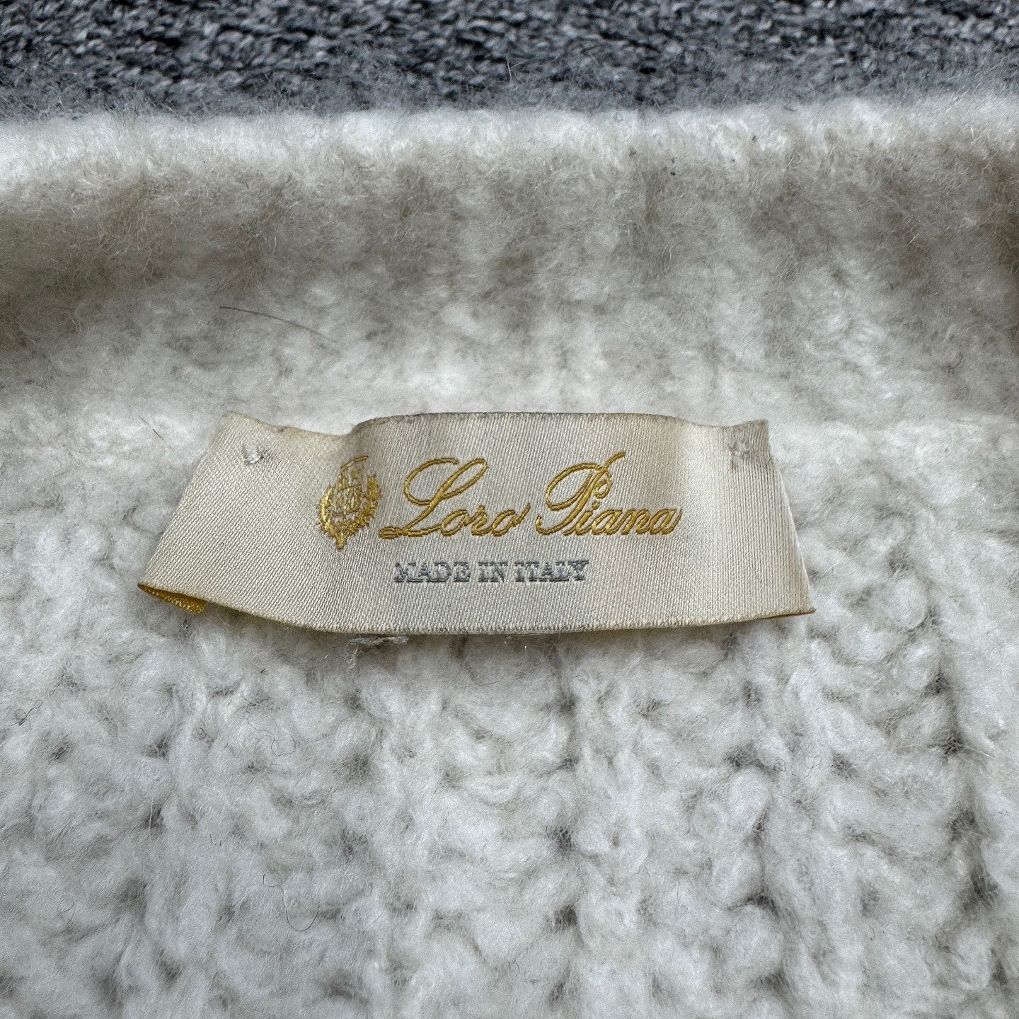 Loro Piana White Ribbed Knit Sweater - Size L Size US L / EU 52-54 / 3 - 3 Thumbnail