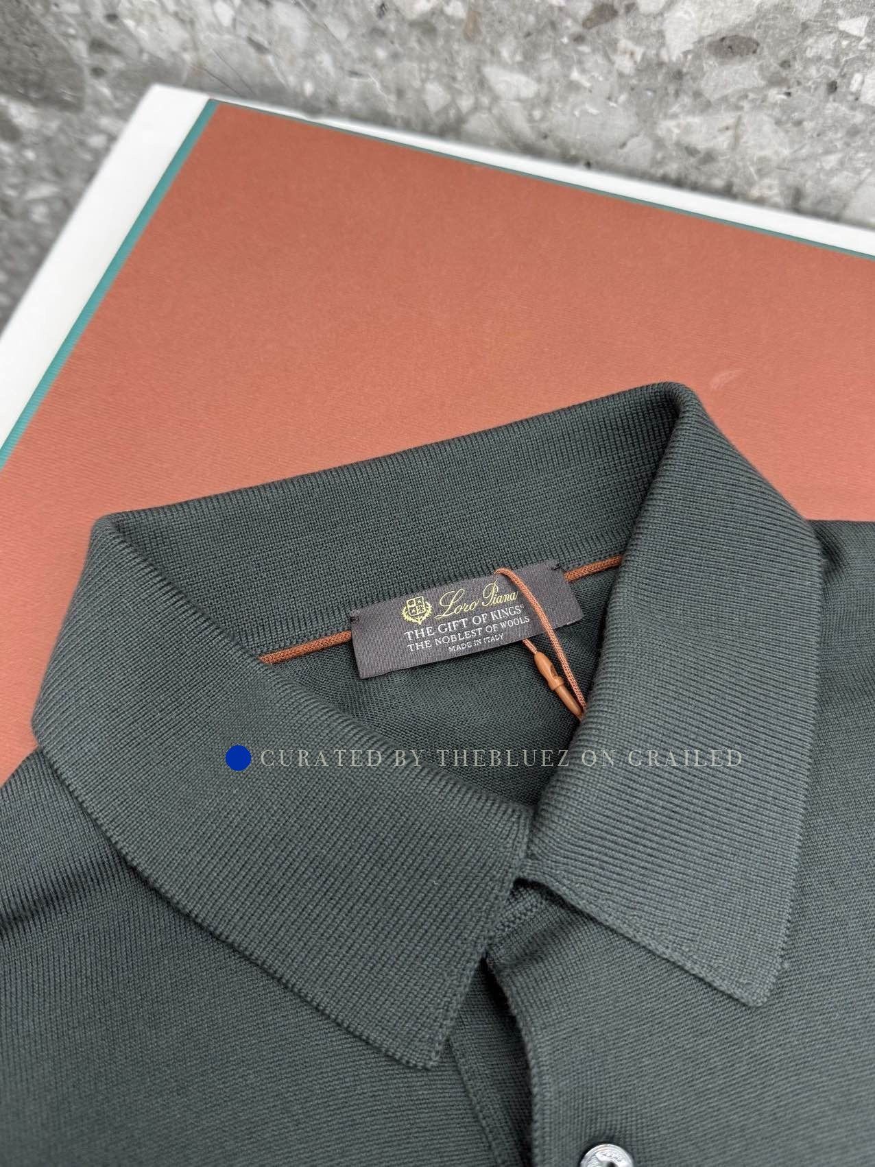 Loro Piana Green Long Sleeve Polo Shirt Size M Size US M / EU 48-50 / 2 - 3 Thumbnail
