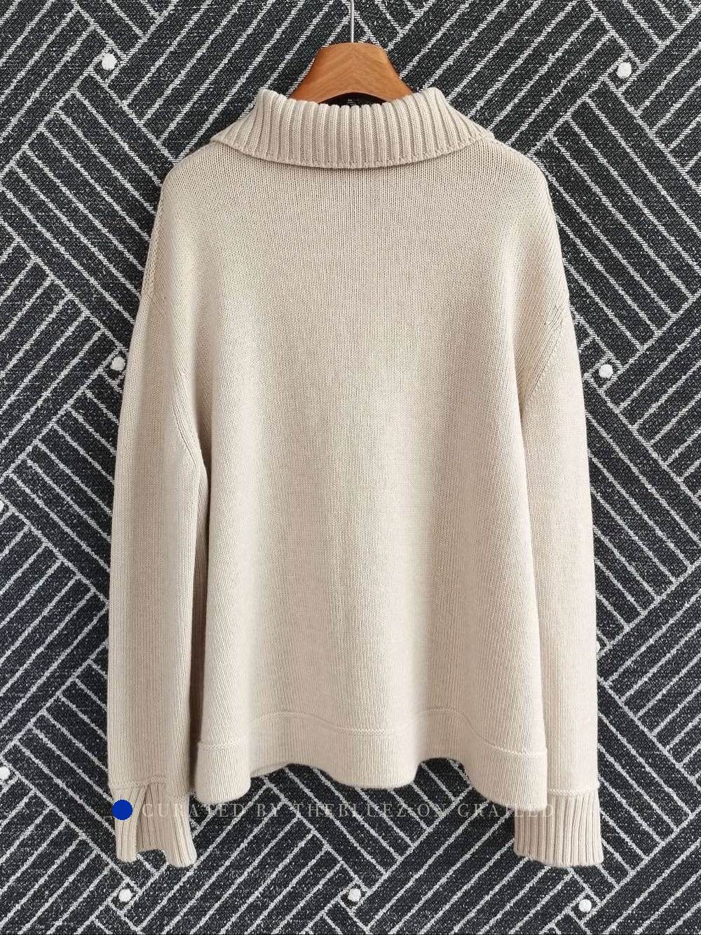 Loro Piana Gray Collared Half-Zip Sweater - Size L Size US L / EU 52-54 / 3 - 2 Thumbnail