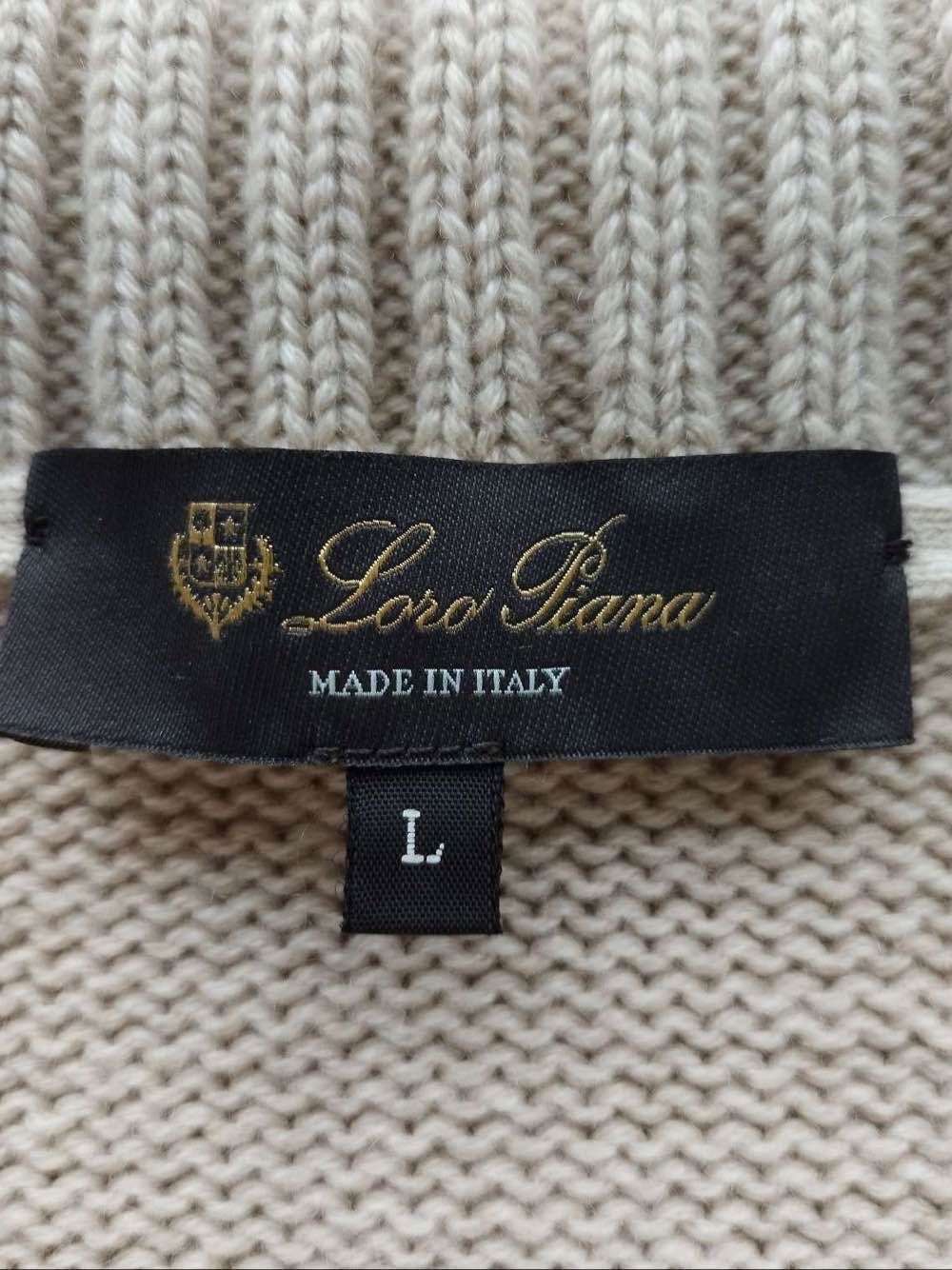 Loro Piana Gray Collared Half-Zip Sweater - Size L Size US L / EU 52-54 / 3 - 3 Thumbnail
