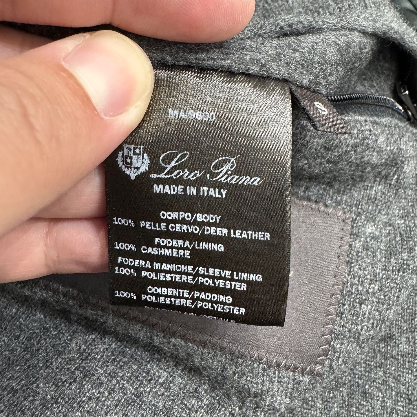 Loro Piana Black Leather Panel Zip-Up Hoodie Size US S / EU 44-46 / 1 - 4 Thumbnail